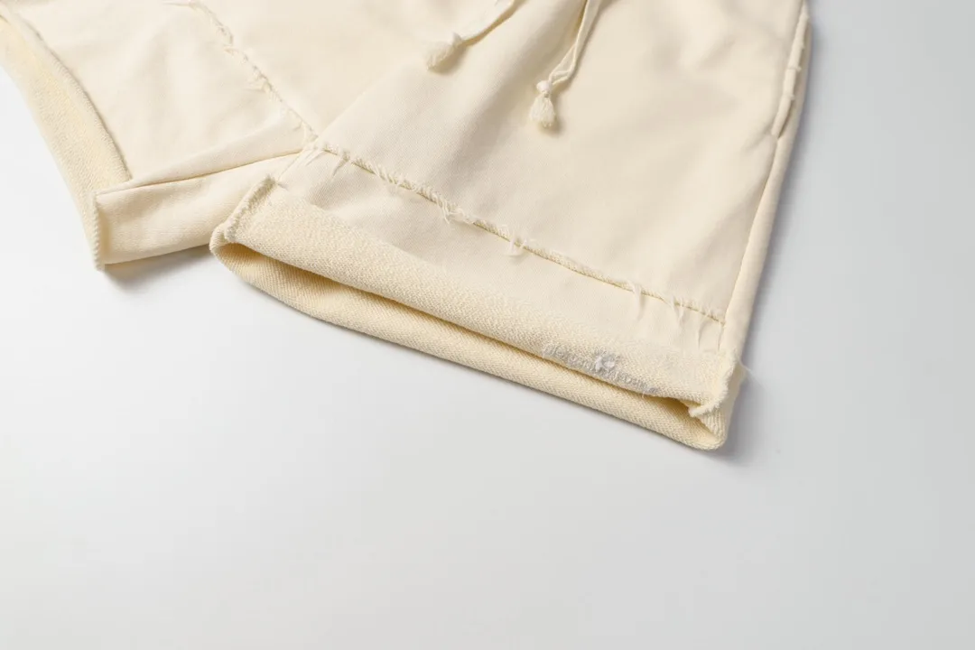 Logo-Embroidered Distressed Cotton-Jersey Shorts D19012838 — view 8