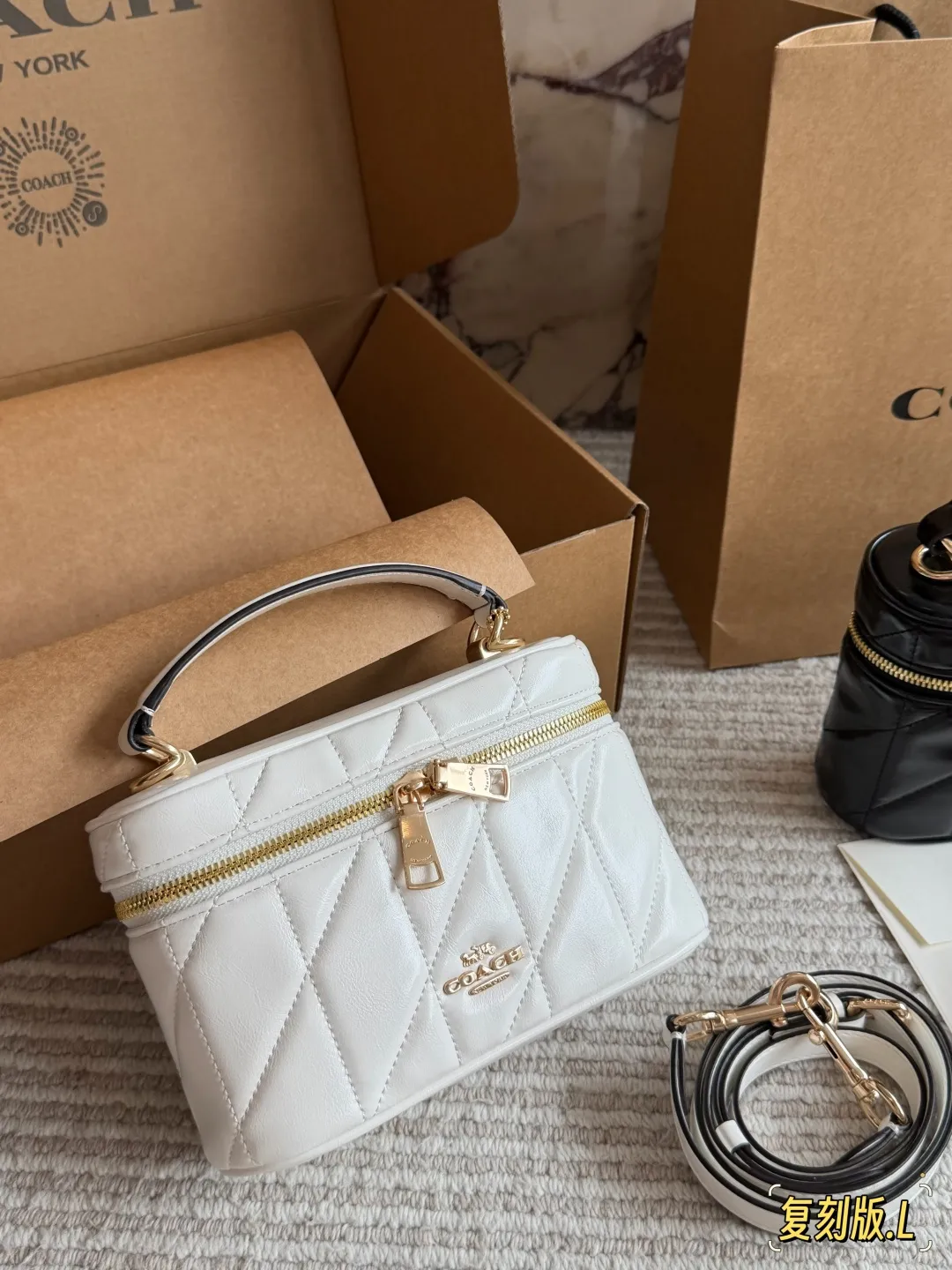 Coach Quilted Leather Box Bag D27516133
