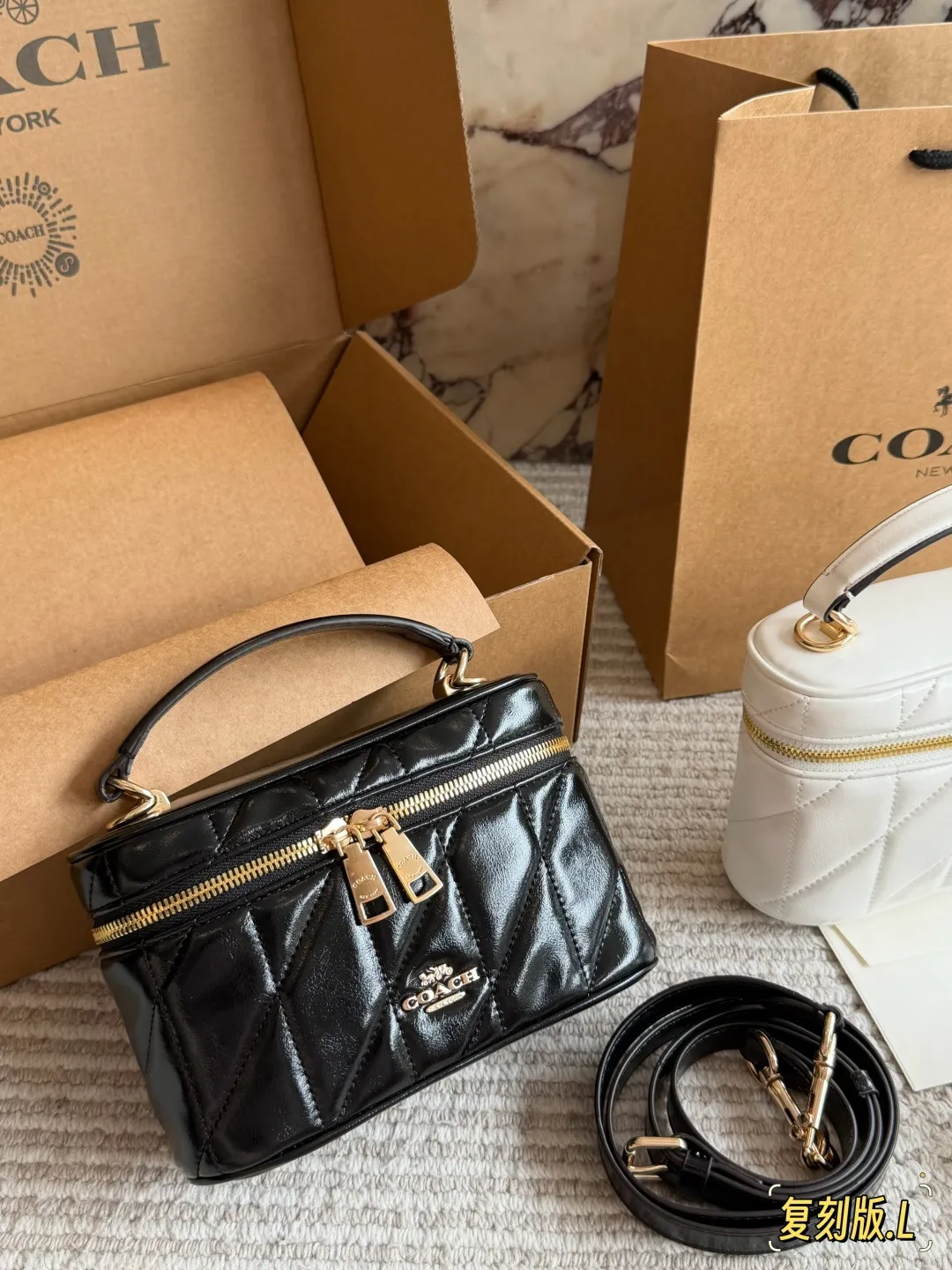 Coach Quilted Leather Box Bag D27516133 — view 2
