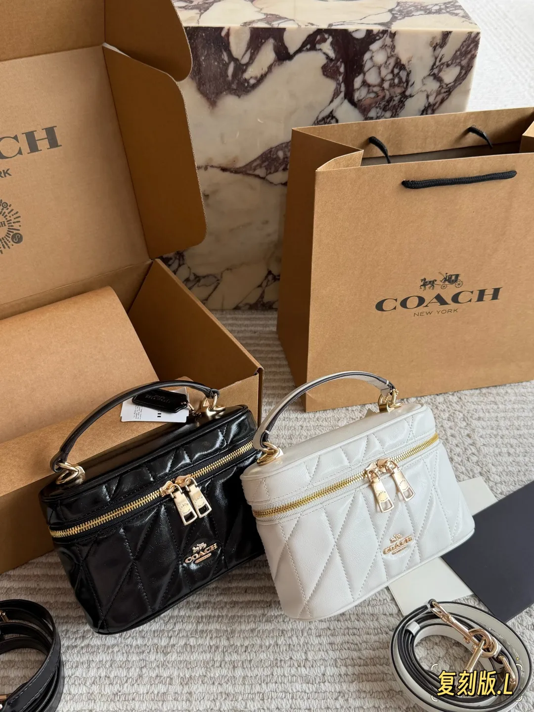 Coach Quilted Leather Box Bag D27516133 — view 3