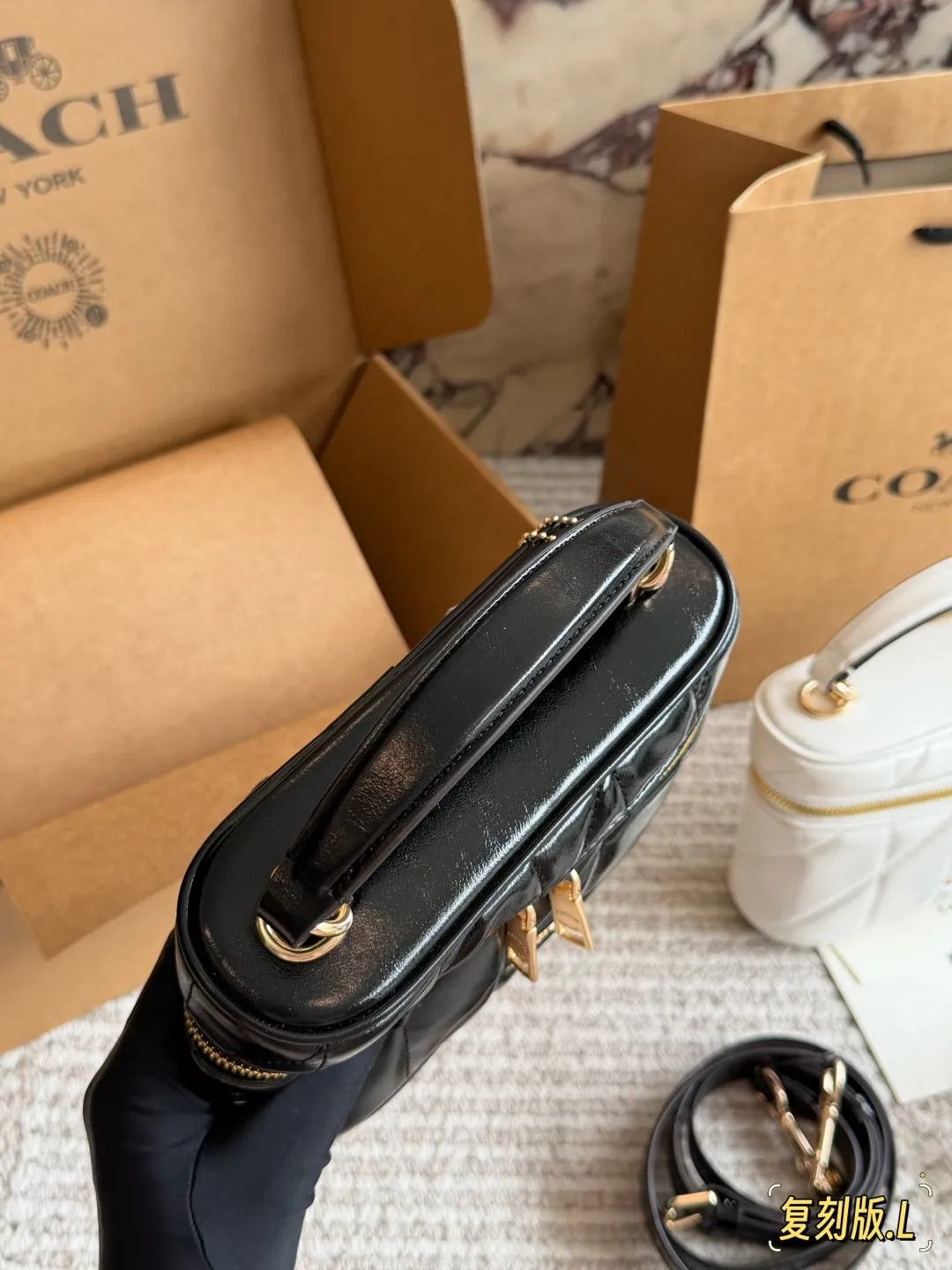 Coach Quilted Leather Box Bag D27516133 — view 4