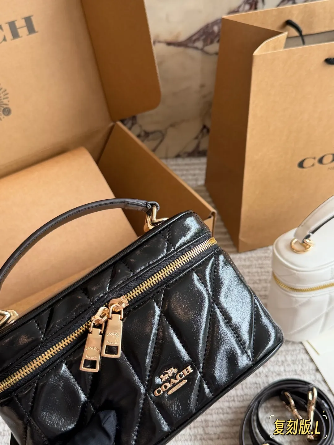 Coach Quilted Leather Box Bag D27516133 — view 5