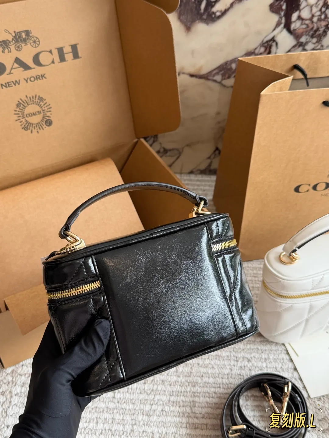Coach Quilted Leather Box Bag D27516133 — view 7
