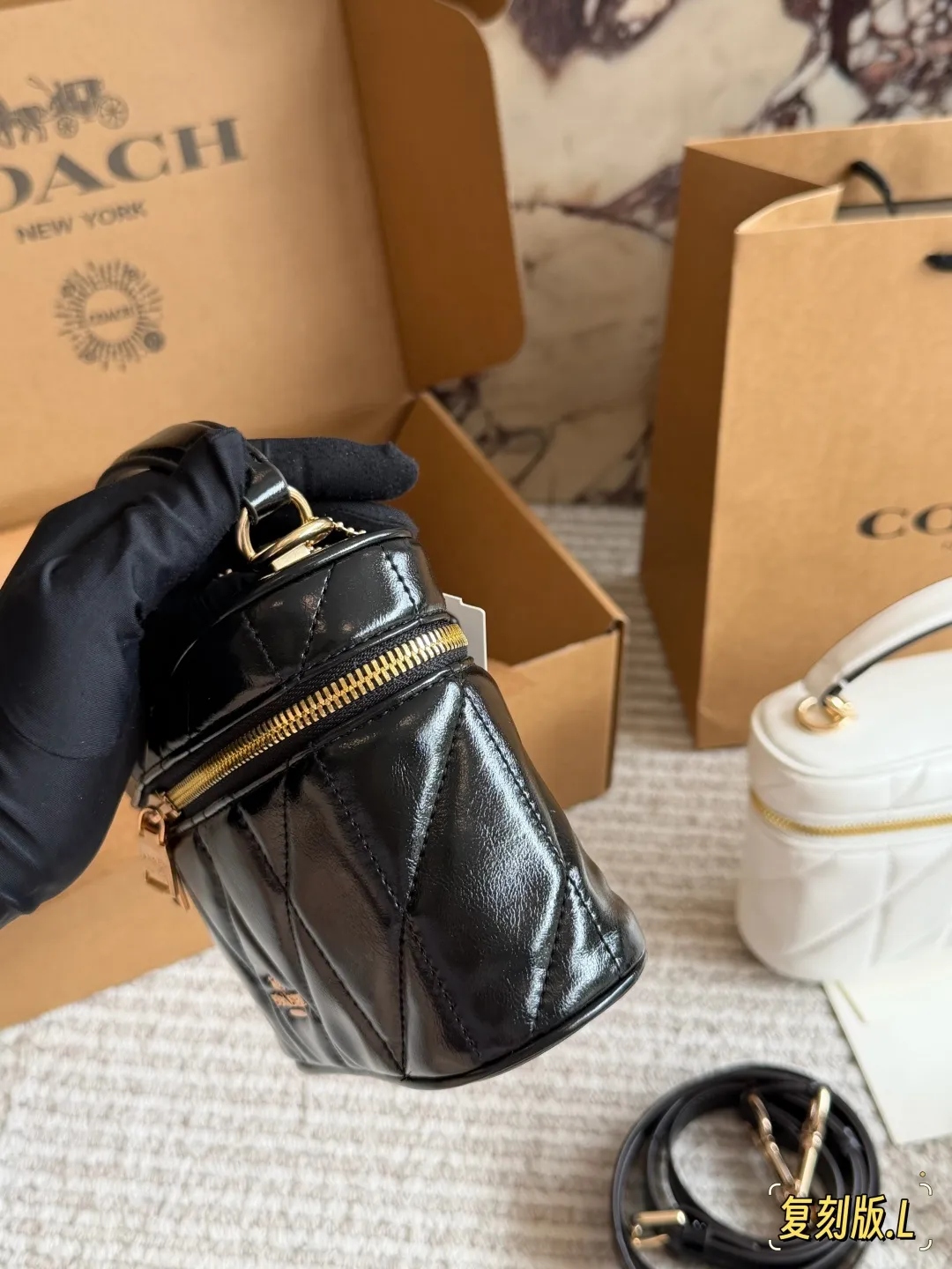 Coach Quilted Leather Box Bag D27516133 — view 8