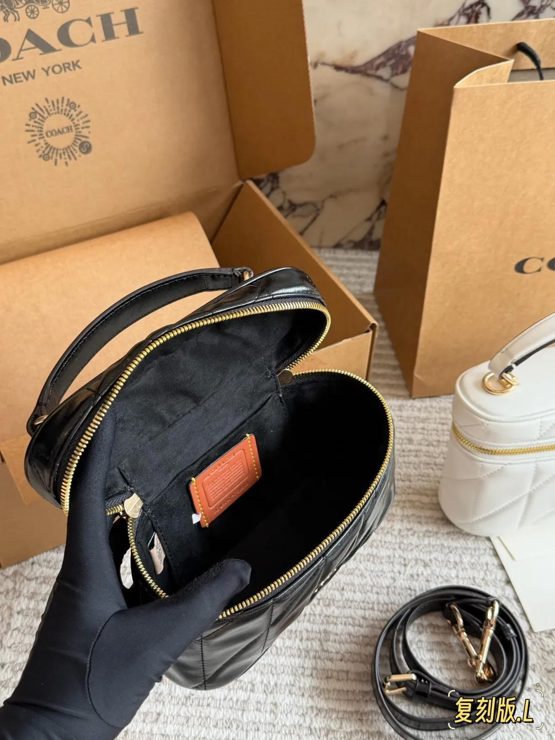 Coach Quilted Leather Box Bag D27516133 — view 9