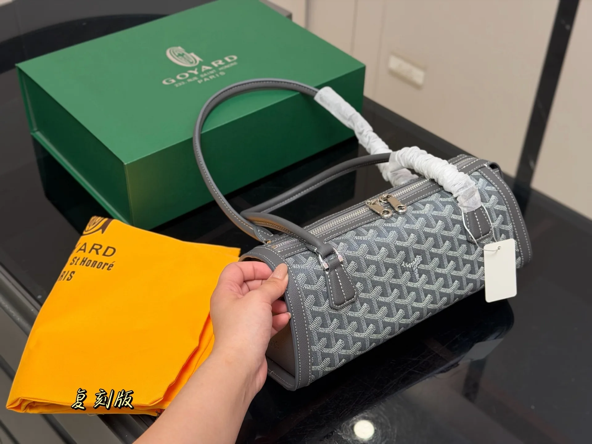 Goyard Cylindrical Shoulder Bag in Monogram Canvas D33016137 — view 5