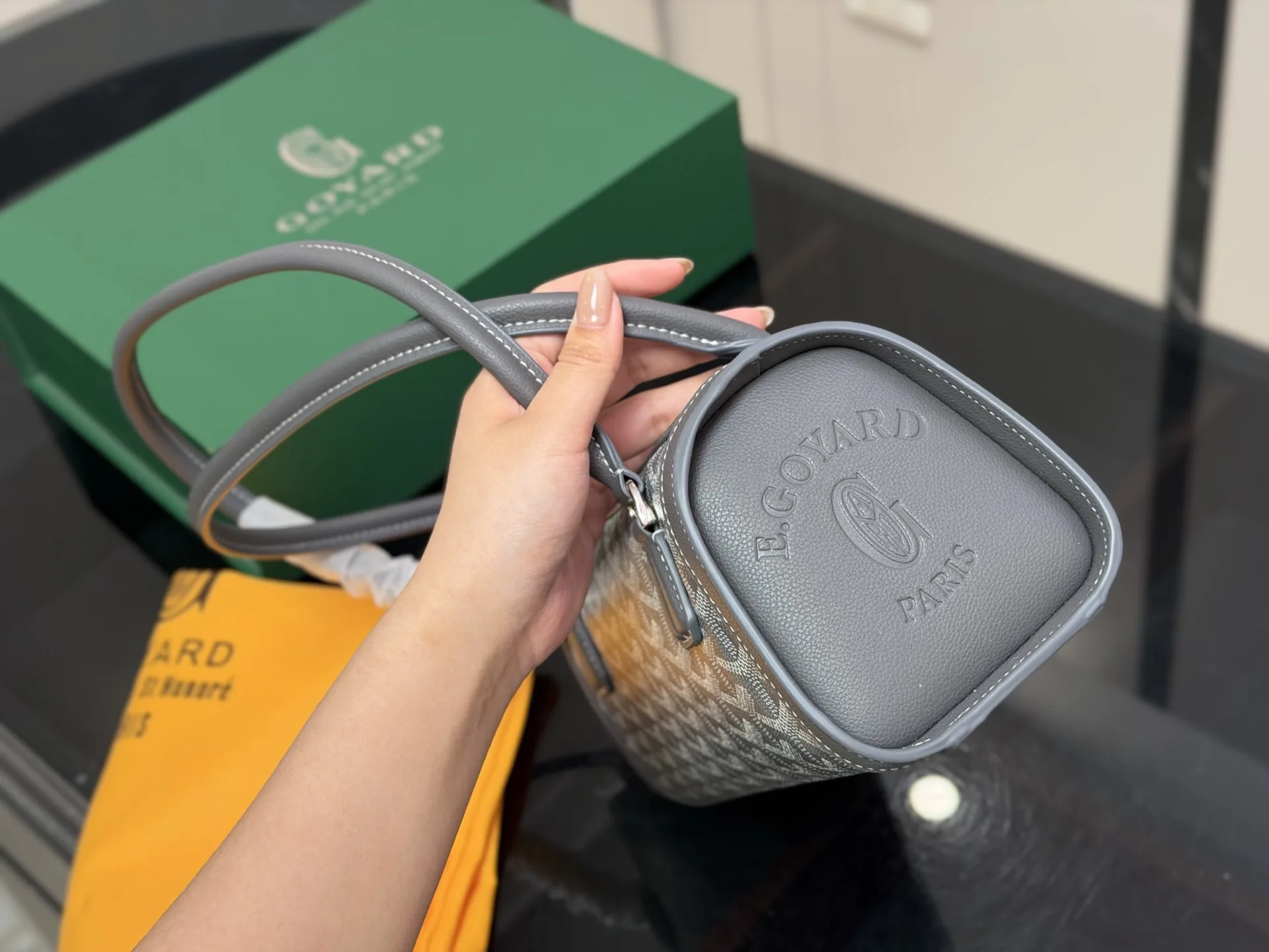Goyard Cylindrical Shoulder Bag in Monogram Canvas D33016137 — view 6