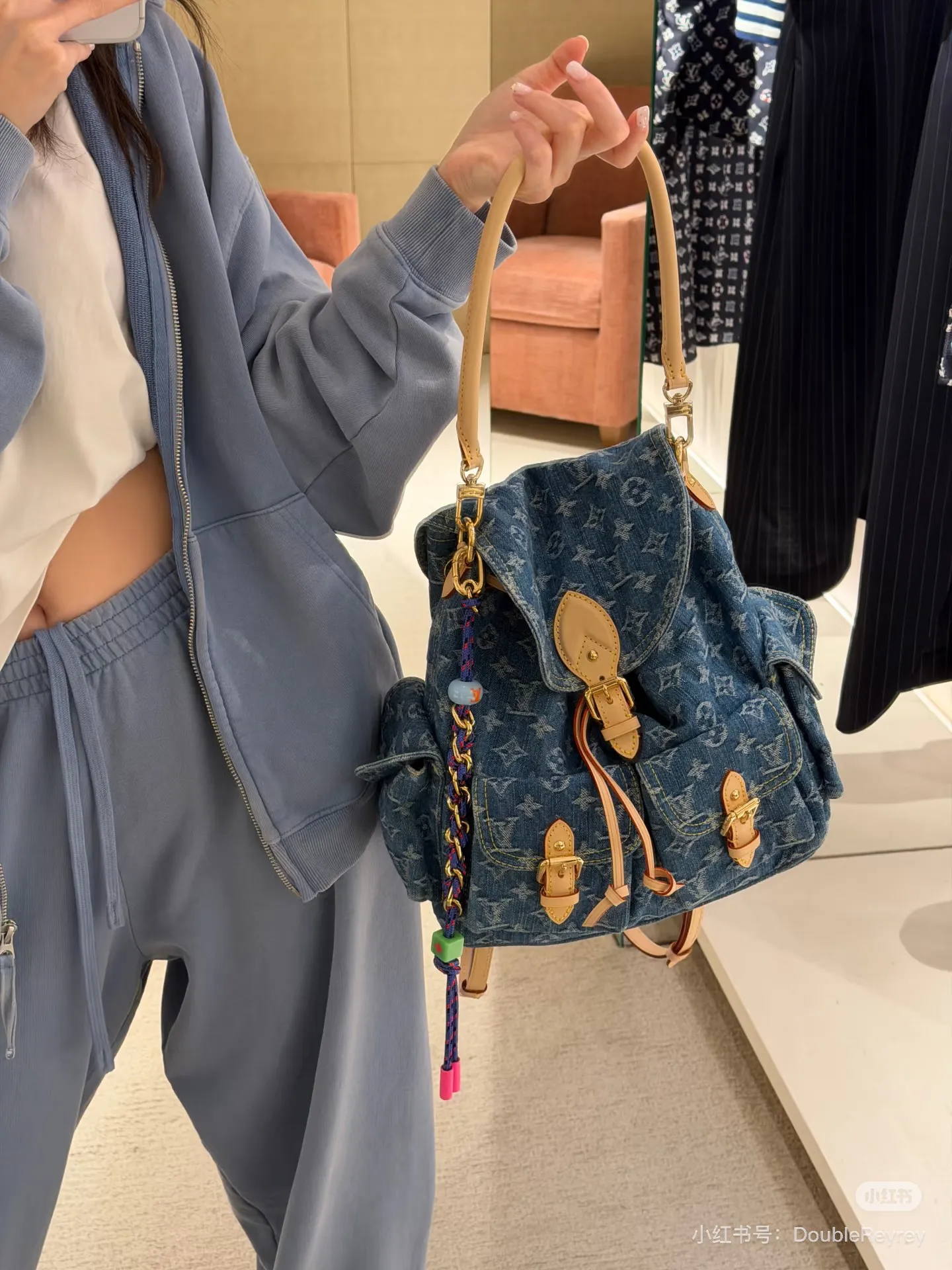Louis Vuitton Monogram Denim Backpack D46016141 — view 9