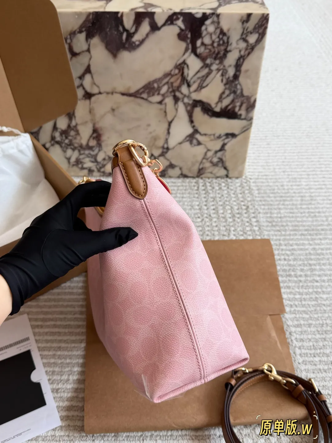 Coach Signature Canvas Hobo Bag in Pink D35516146 — view 5