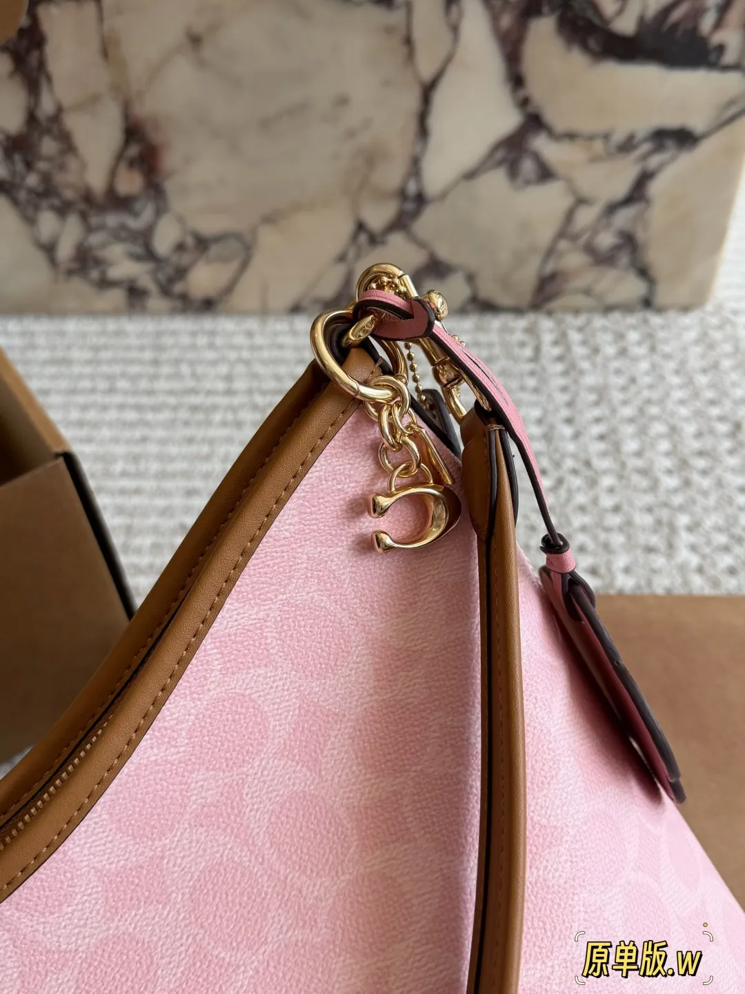 Coach Signature Canvas Hobo Bag in Pink D35516146 — view 8