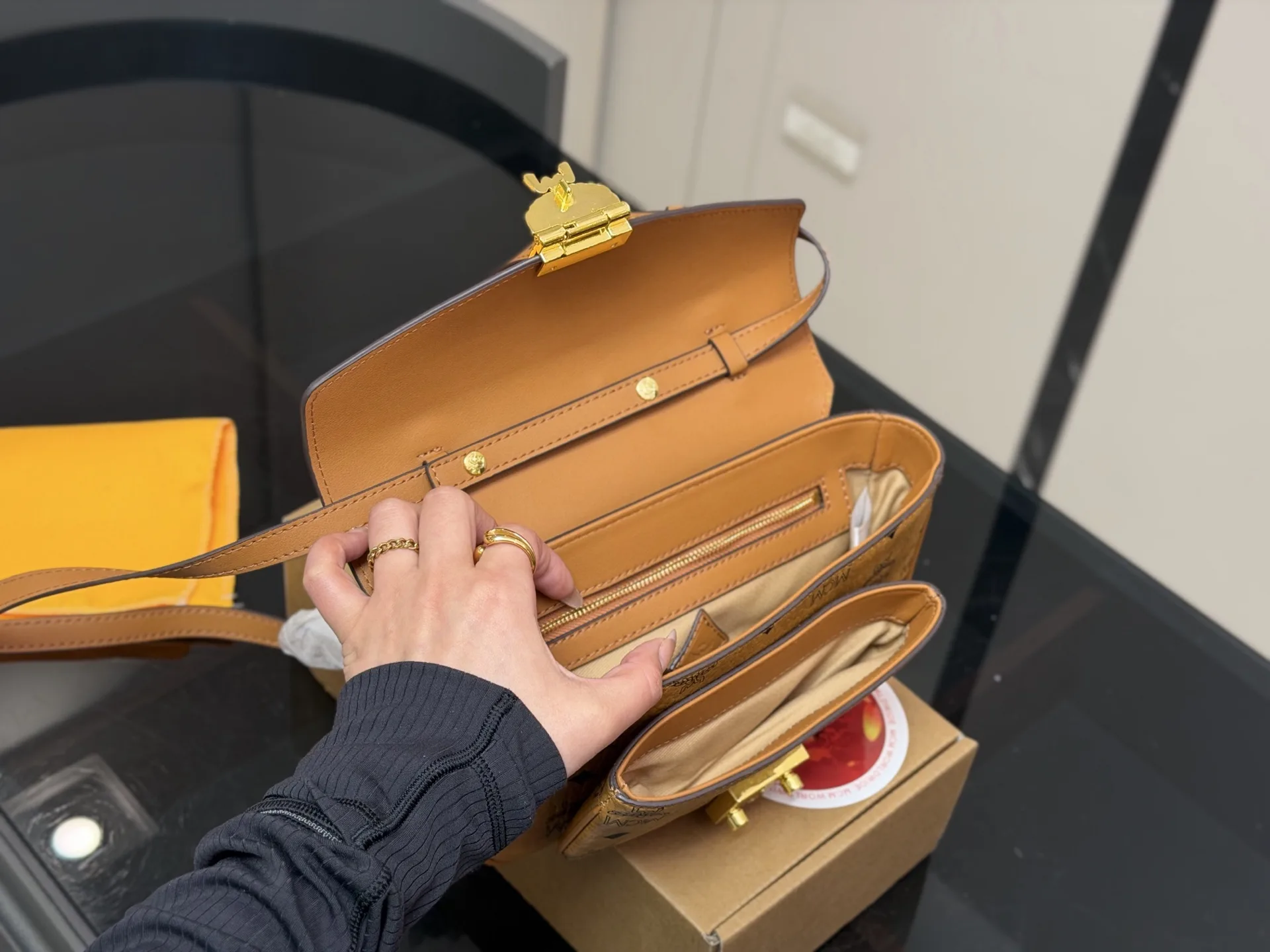 MCM Tracy Visetos Crossbody Bag D28016148 — view 3