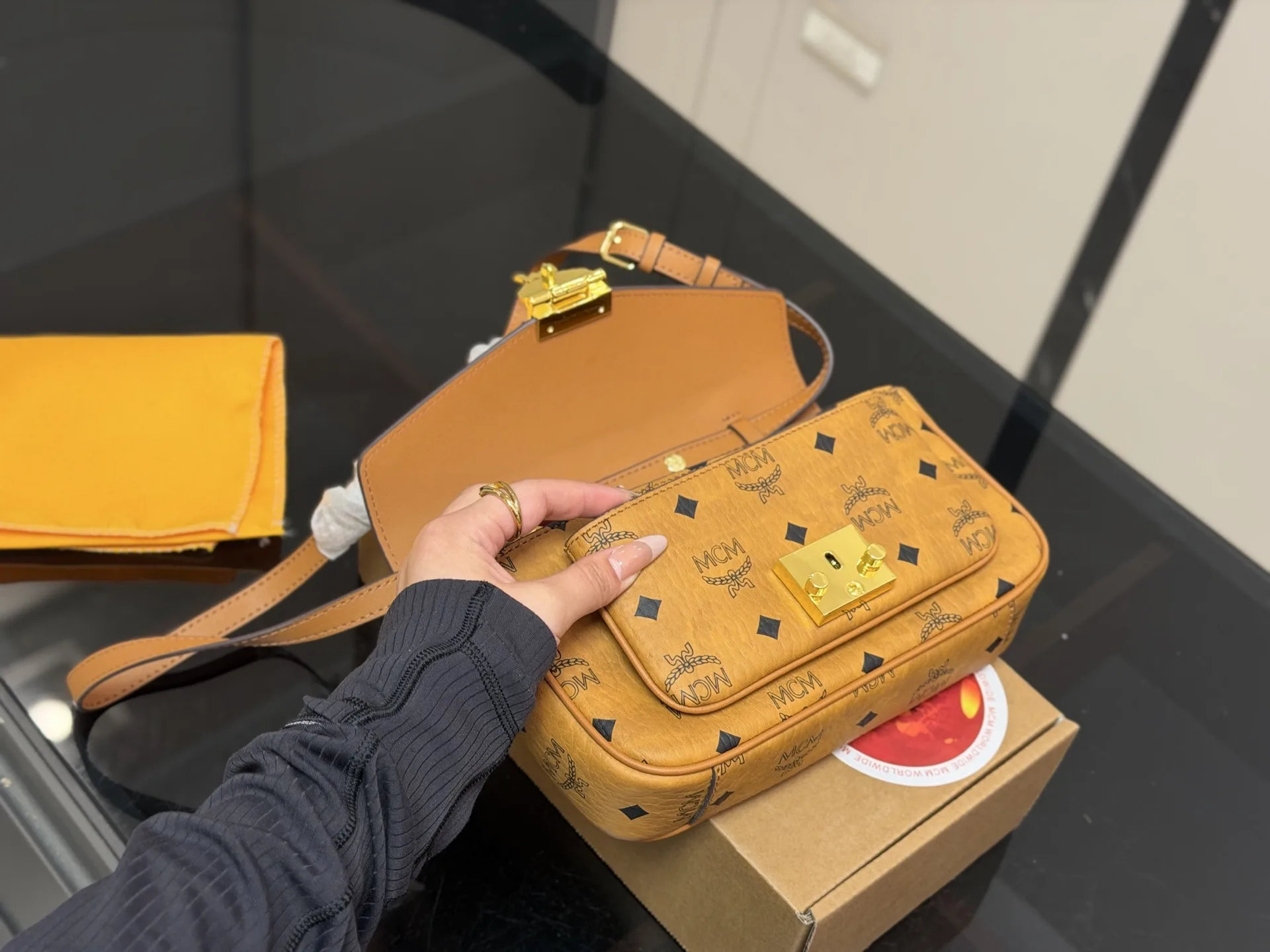MCM Tracy Visetos Crossbody Bag D28016148 — view 4