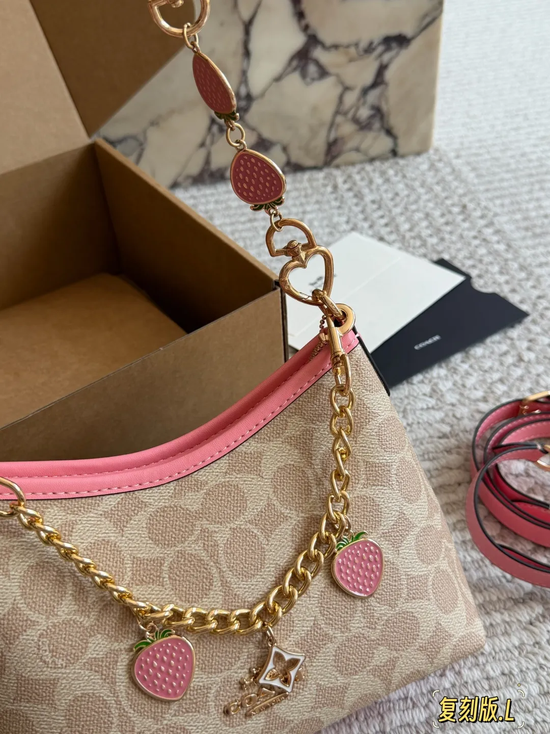 Coach Mini Hobo Bag with Strawberry Charms D27516159 — view 2