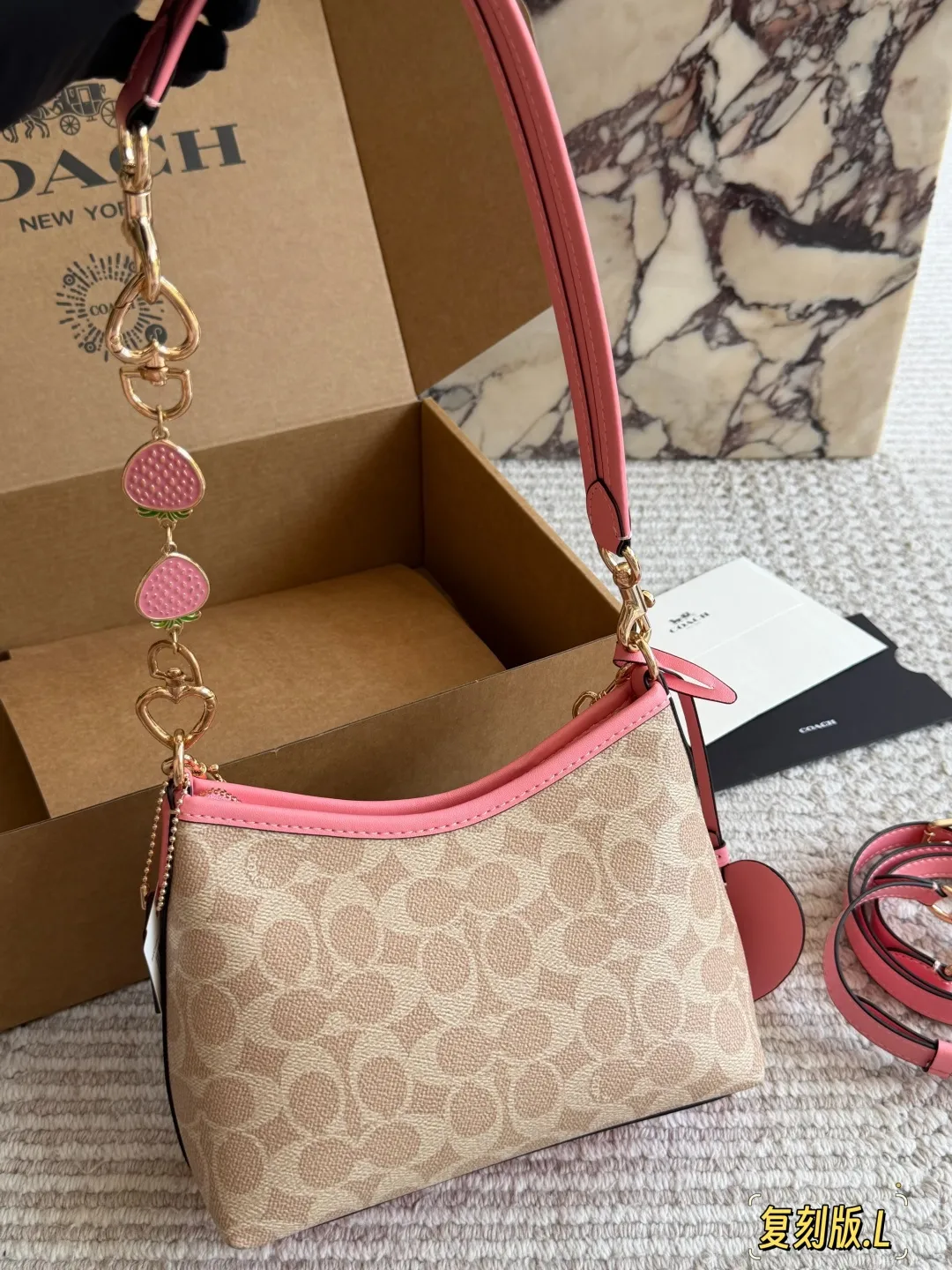 Coach Mini Hobo Bag with Strawberry Charms D27516159 — view 5
