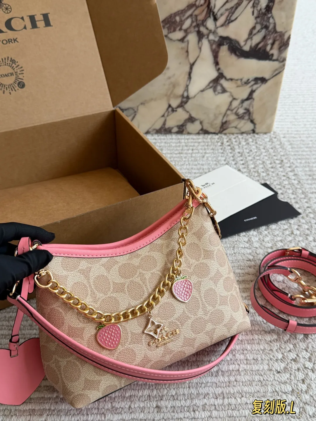 Coach Mini Hobo Bag with Strawberry Charms D27516159 — view 6