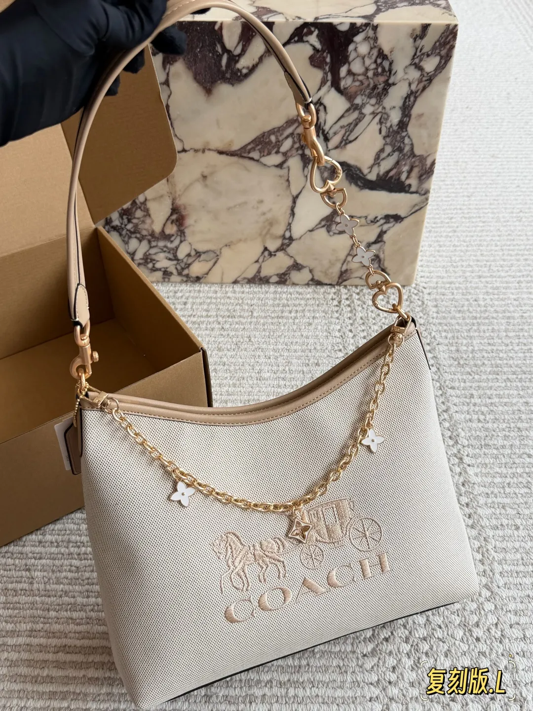 Coach Laurel Hobo Bag with Charms D30016160