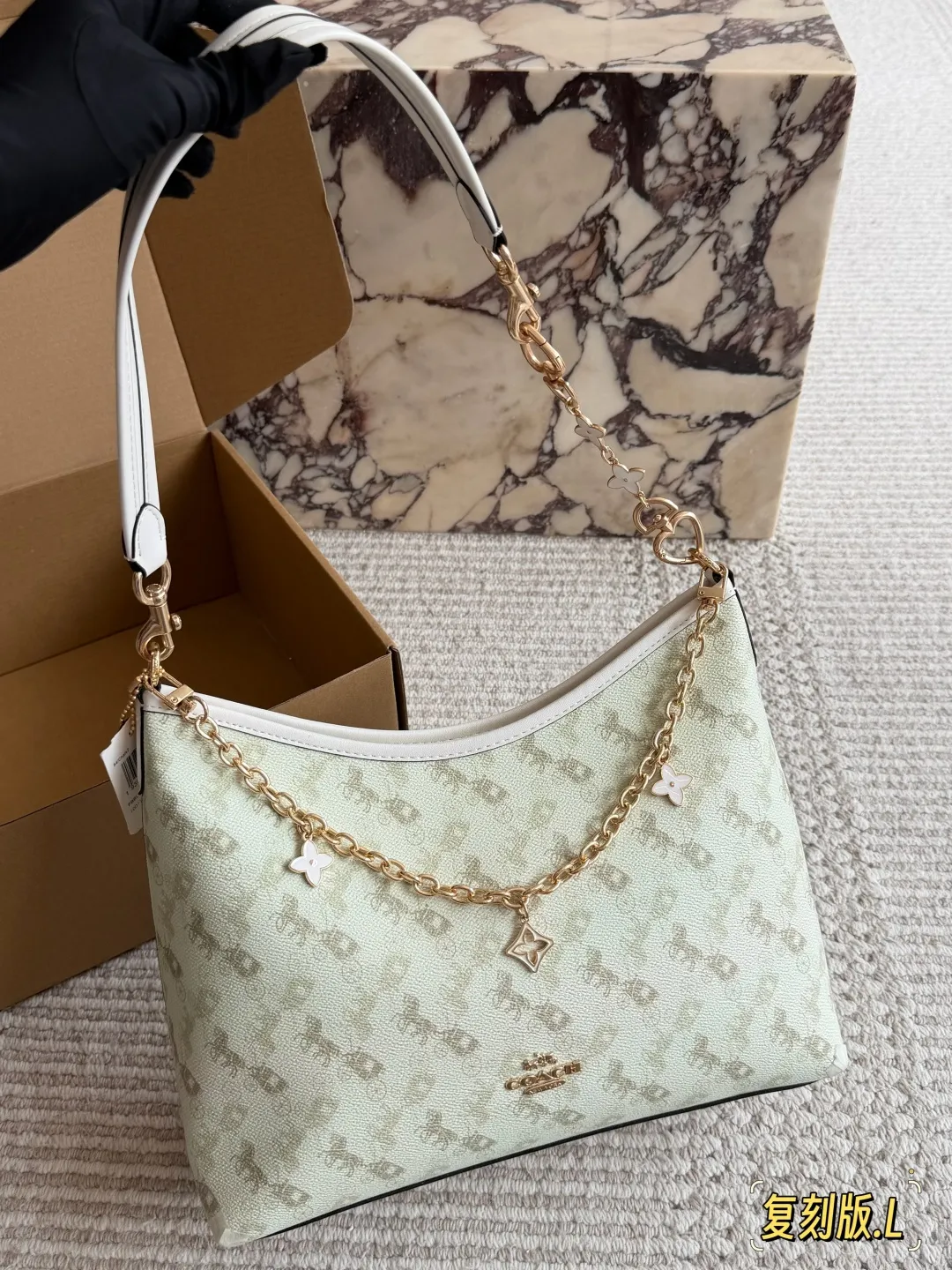 Coach Laurel Hobo Bag with Charms D30016160 — view 3