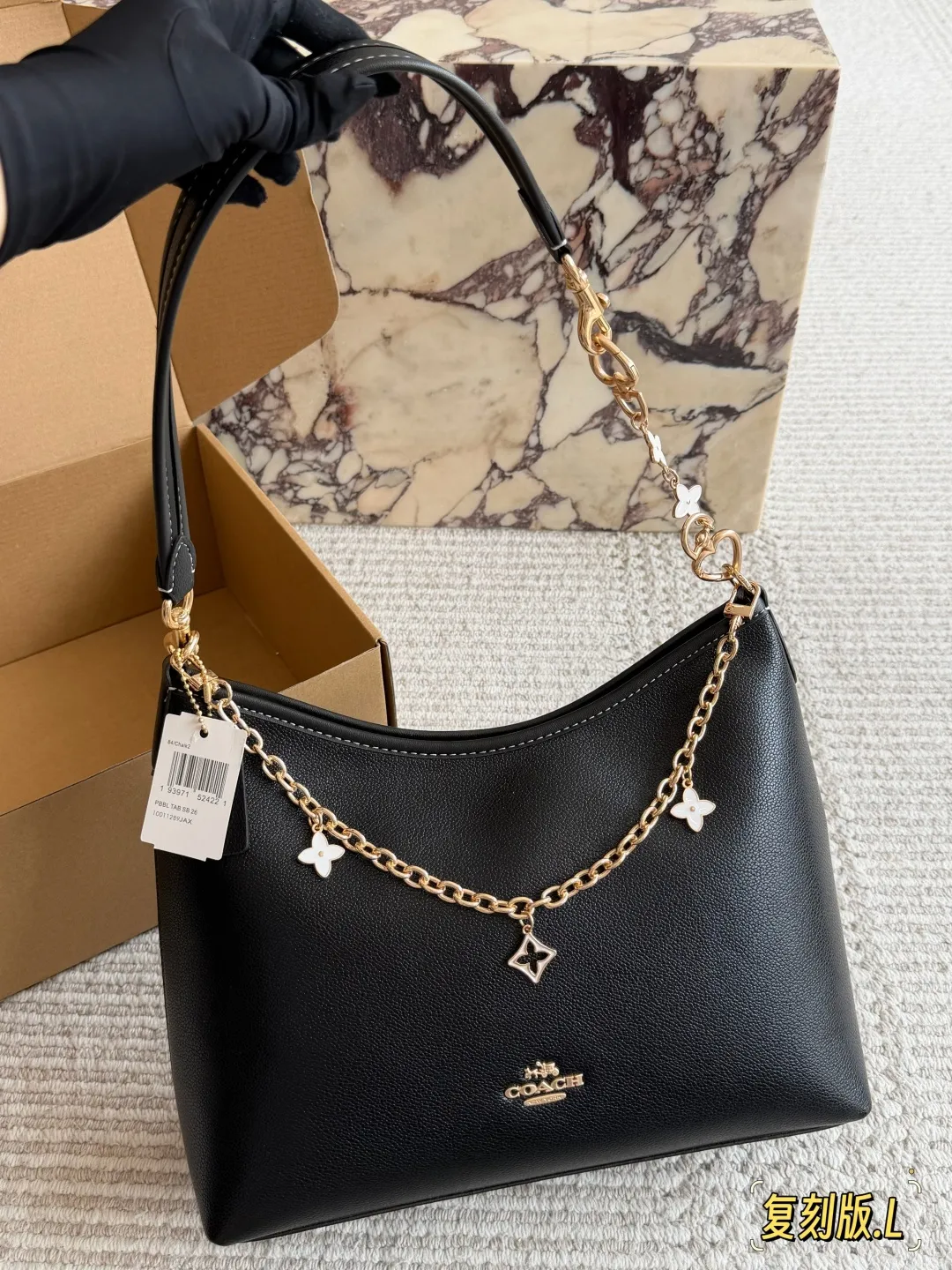 Coach Laurel Hobo Bag with Charms D30016160 — view 6