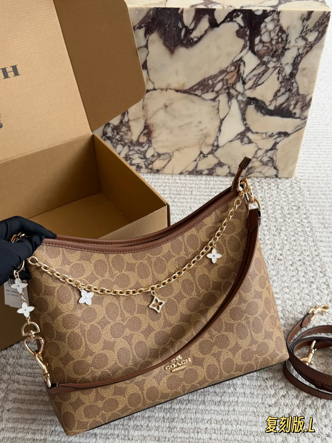 Coach Laurel Hobo Bag with Charms D30016161 — view 6