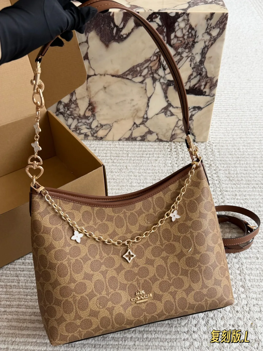 Coach Laurel Hobo Bag with Charms D30016161 — view 8