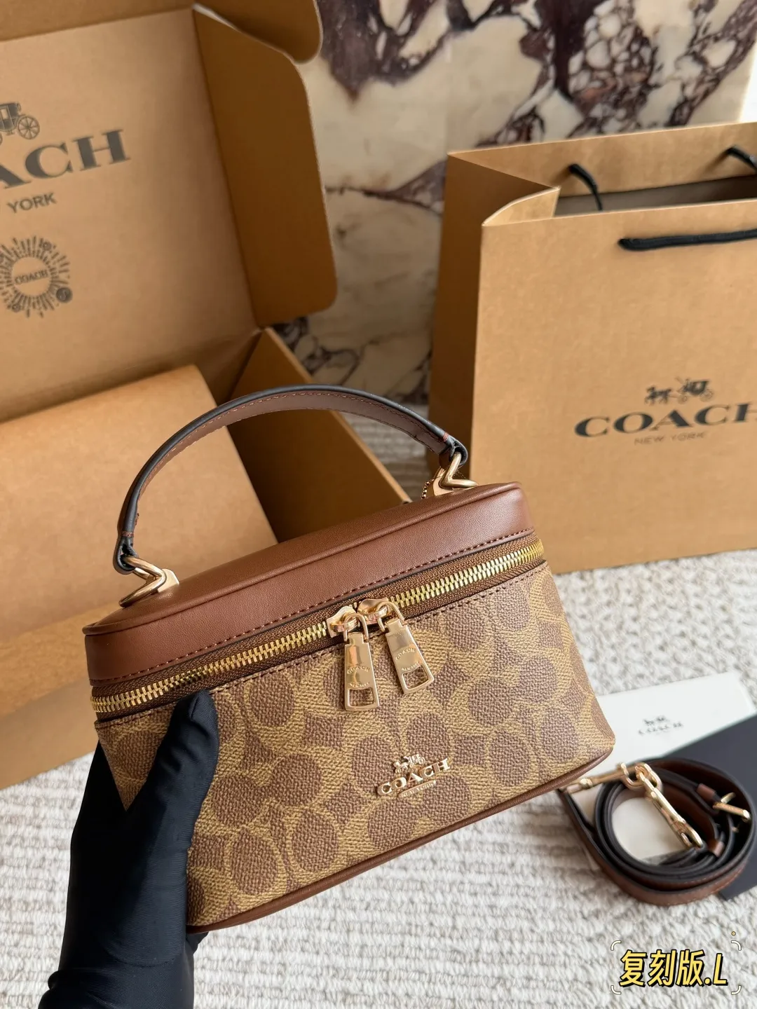 COACH Rainer Signature Canvas Box Bag D27516164