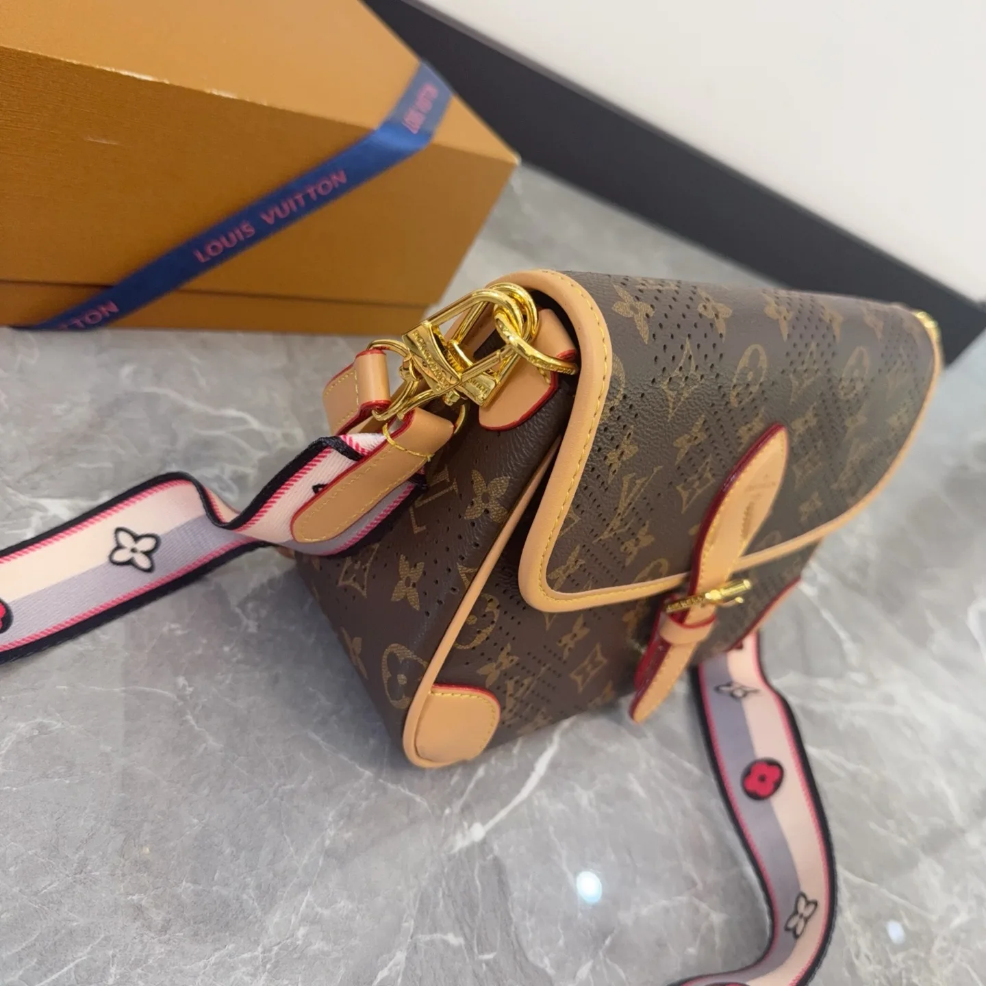 Louis Vuitton Diane Monogram Perforated Shoulder Bag D27516165 — view 3