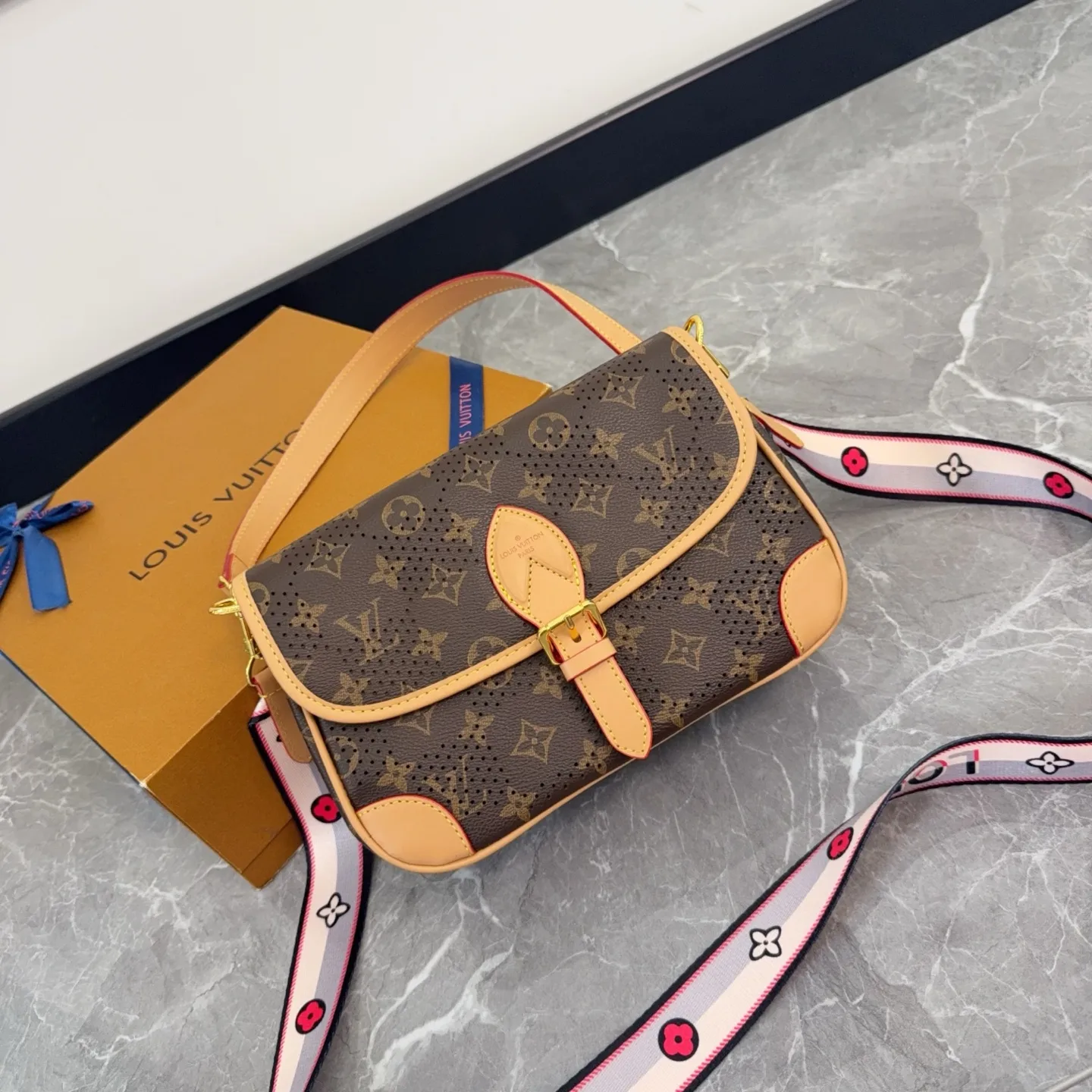 Louis Vuitton Diane Monogram Perforated Shoulder Bag D27516165 — view 7