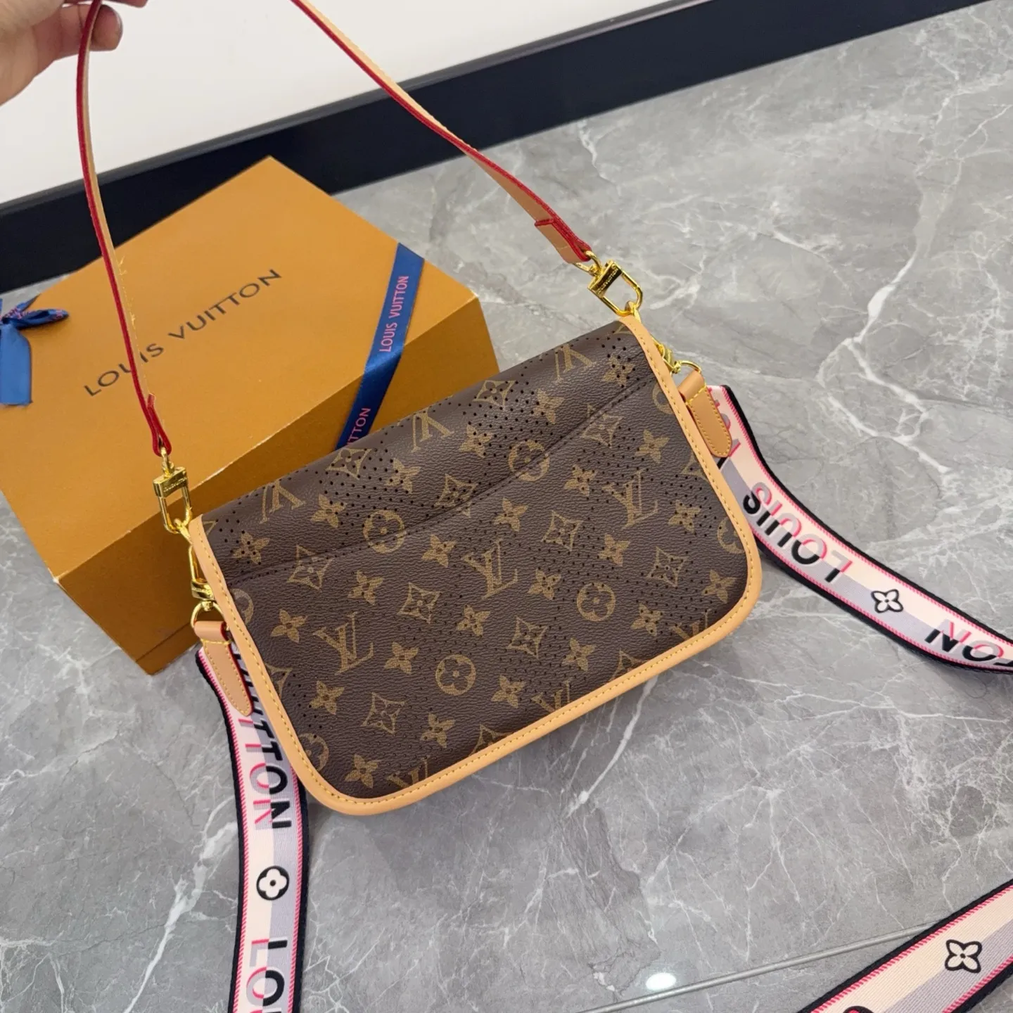 Louis Vuitton Diane Monogram Perforated Shoulder Bag D27516165 — view 8