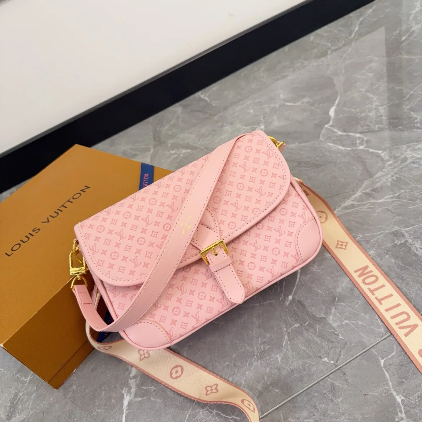 Diane Embossed Baguette Bag D28516484 — view 6