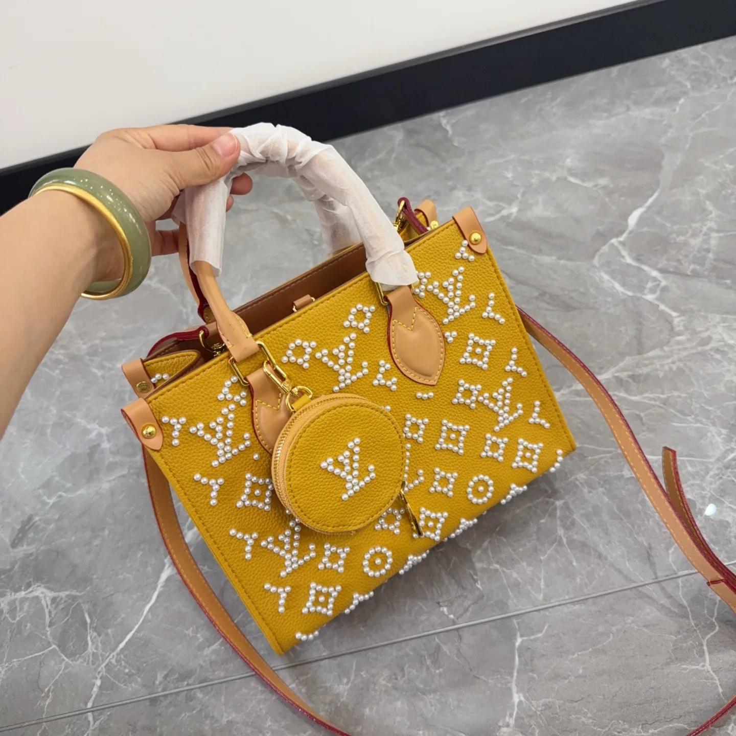 OnTheGo Pearl Embellished Tote Bag D34016172 — view 2