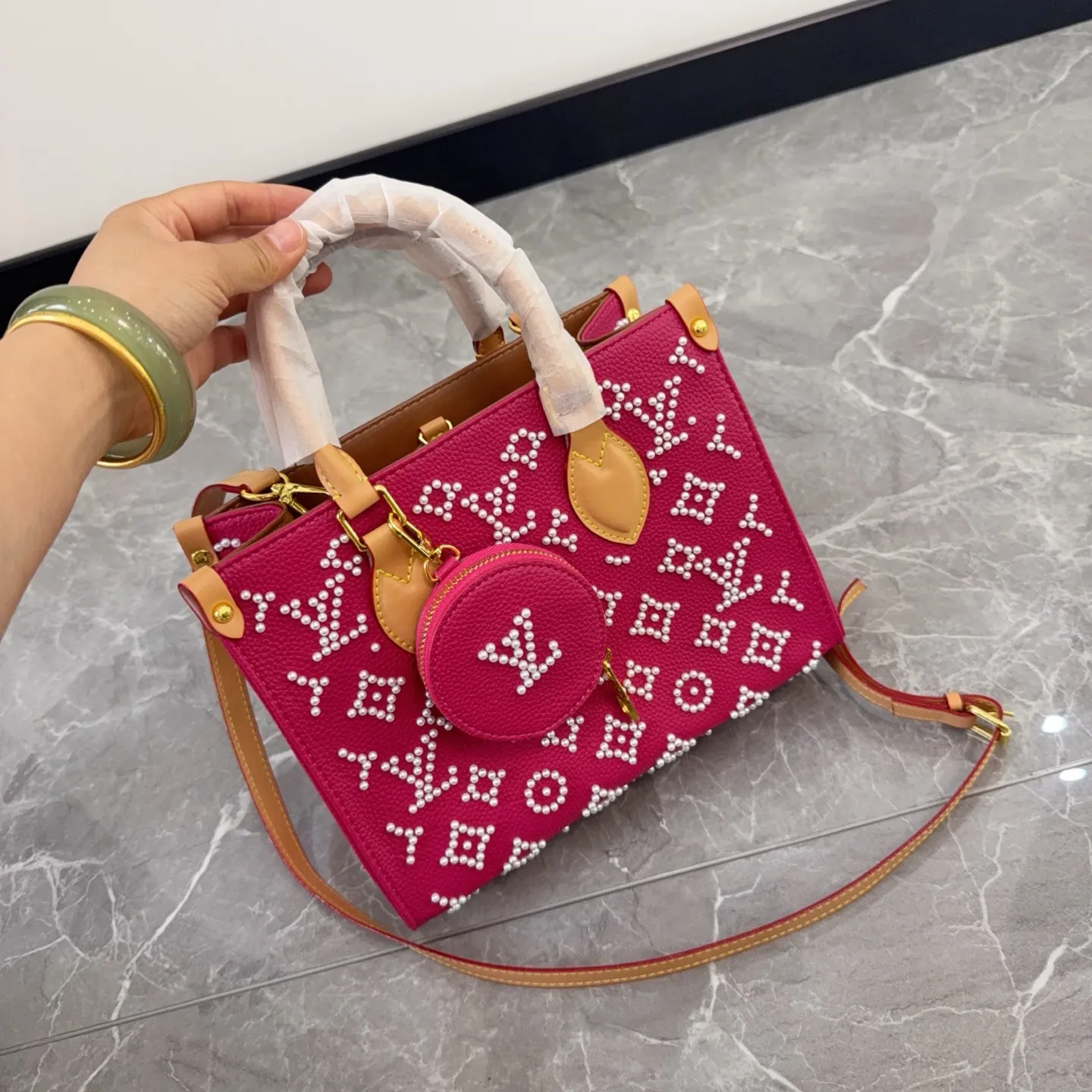 OnTheGo Pearl Embellished Tote Bag D34016172 — view 3