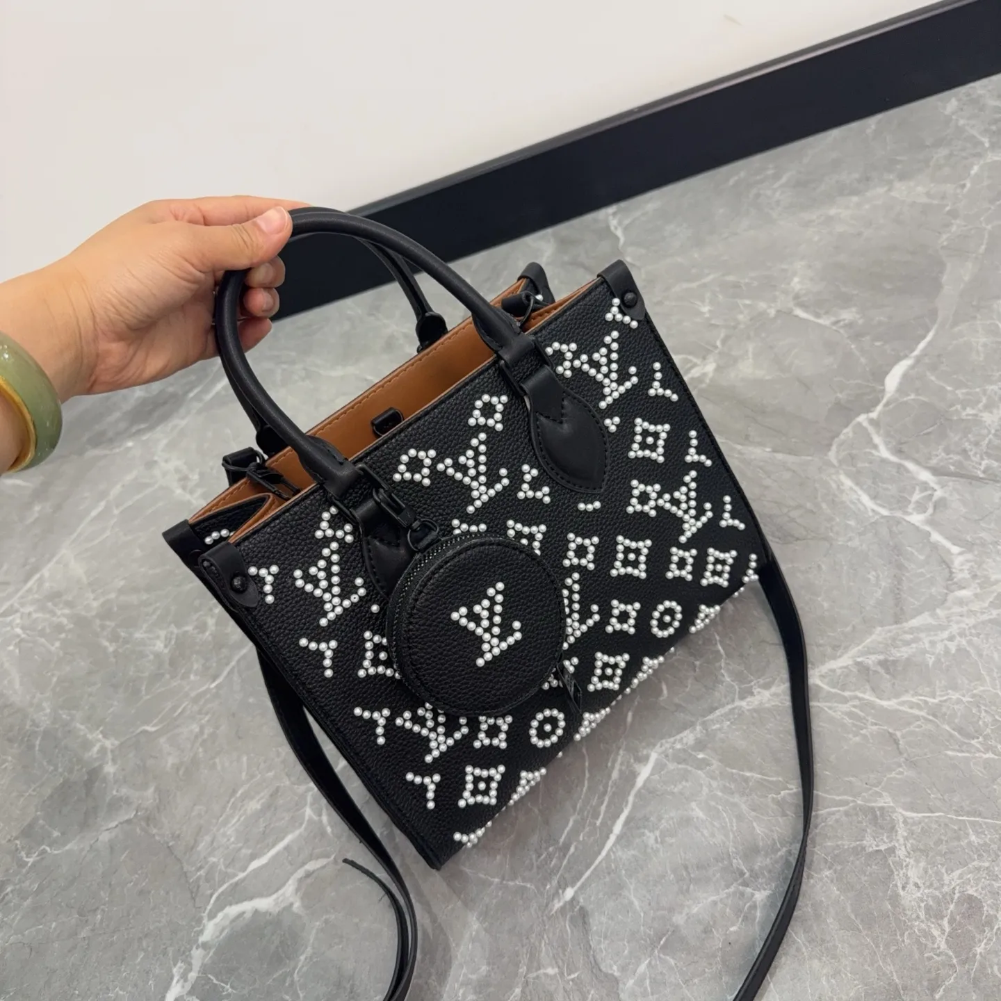 OnTheGo Pearl Embellished Tote Bag D34016172 — view 4