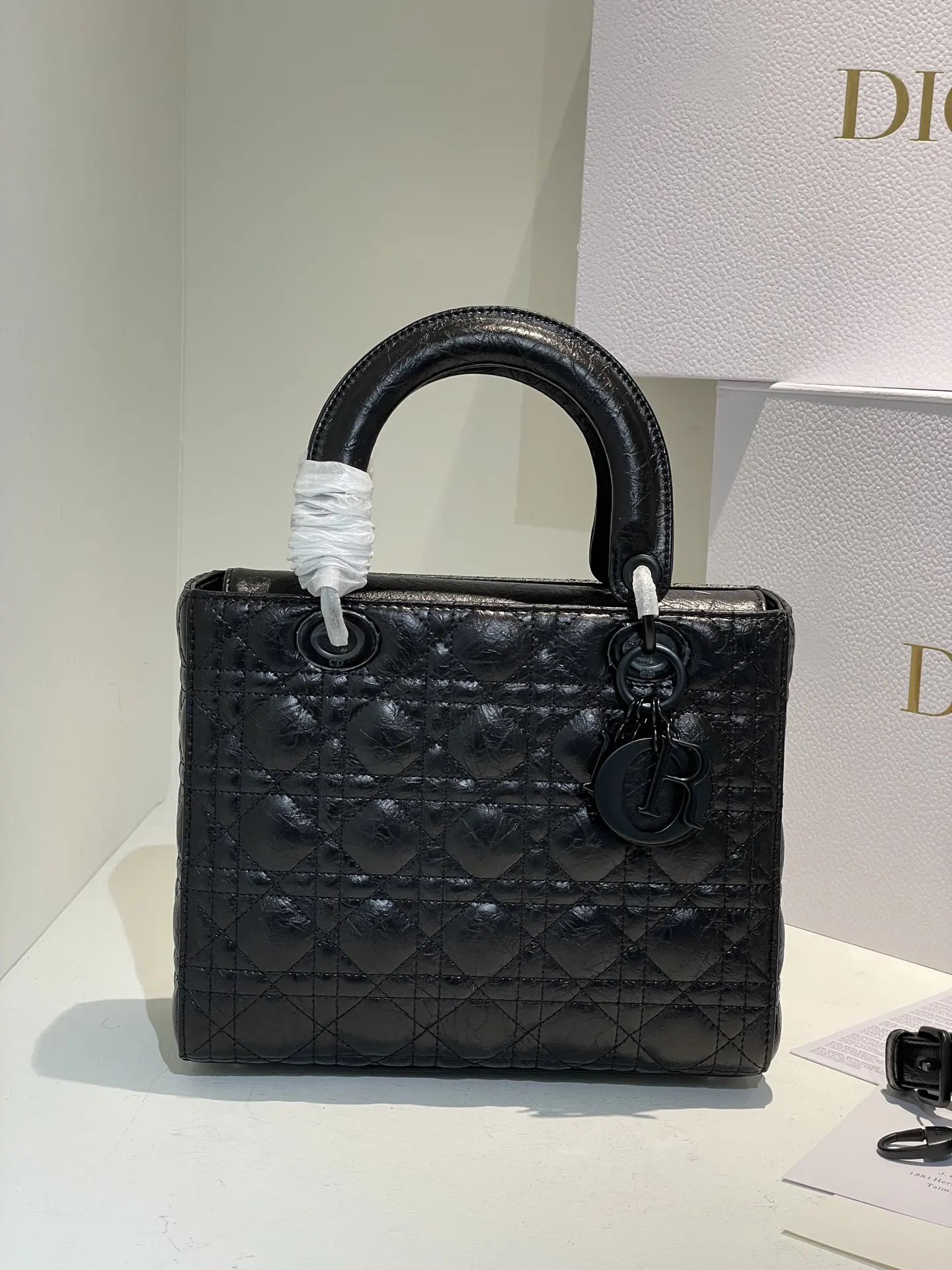 Dior Lady Bag Matte Black Quilted Leather D57016520