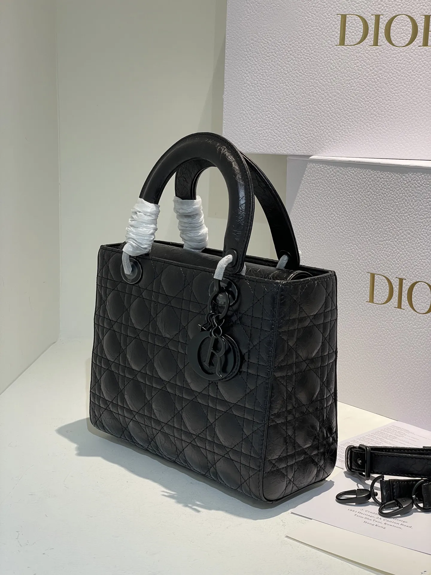 Dior Lady Bag Matte Black Quilted Leather D57016520 — view 2