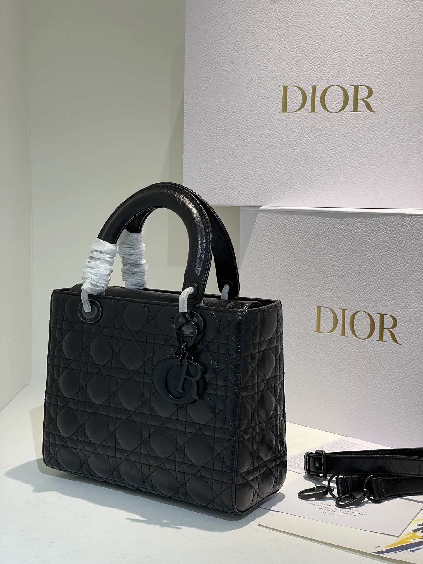 Dior Lady Bag Matte Black Quilted Leather D57016520 — view 5