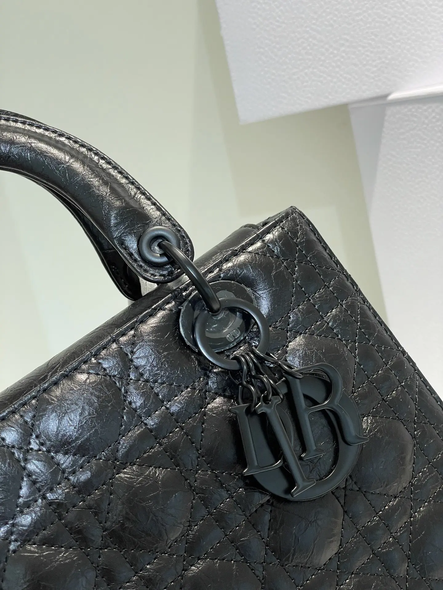 Dior Lady Bag Matte Black Quilted Leather D57016520 — view 6