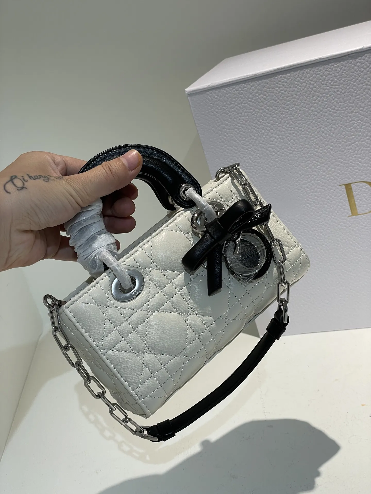 Dior D-Joy Quilted Top-Handle Bag D53016517 — view 8