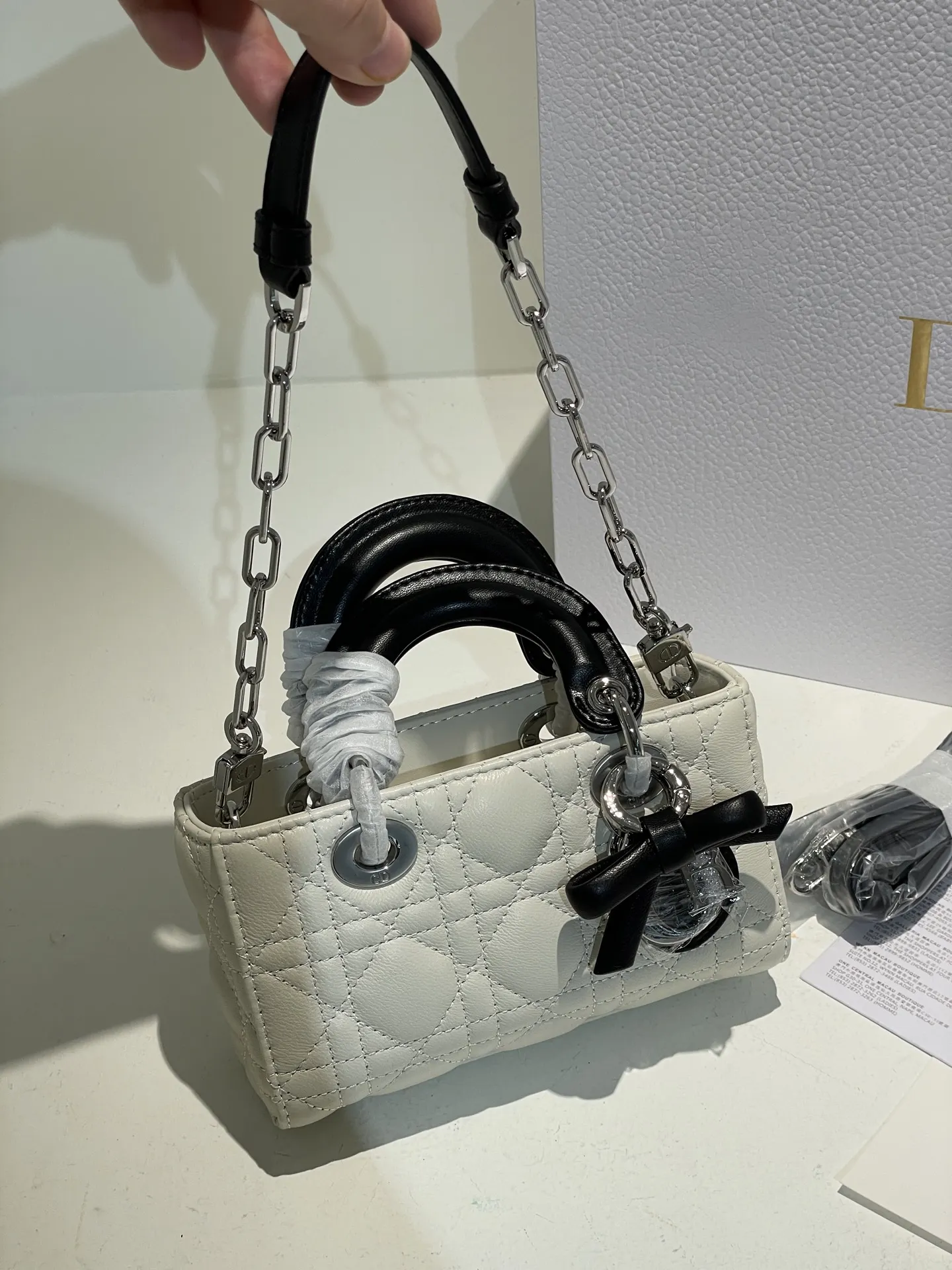 Dior D-Joy Quilted Top-Handle Bag D53016517 — view 9
