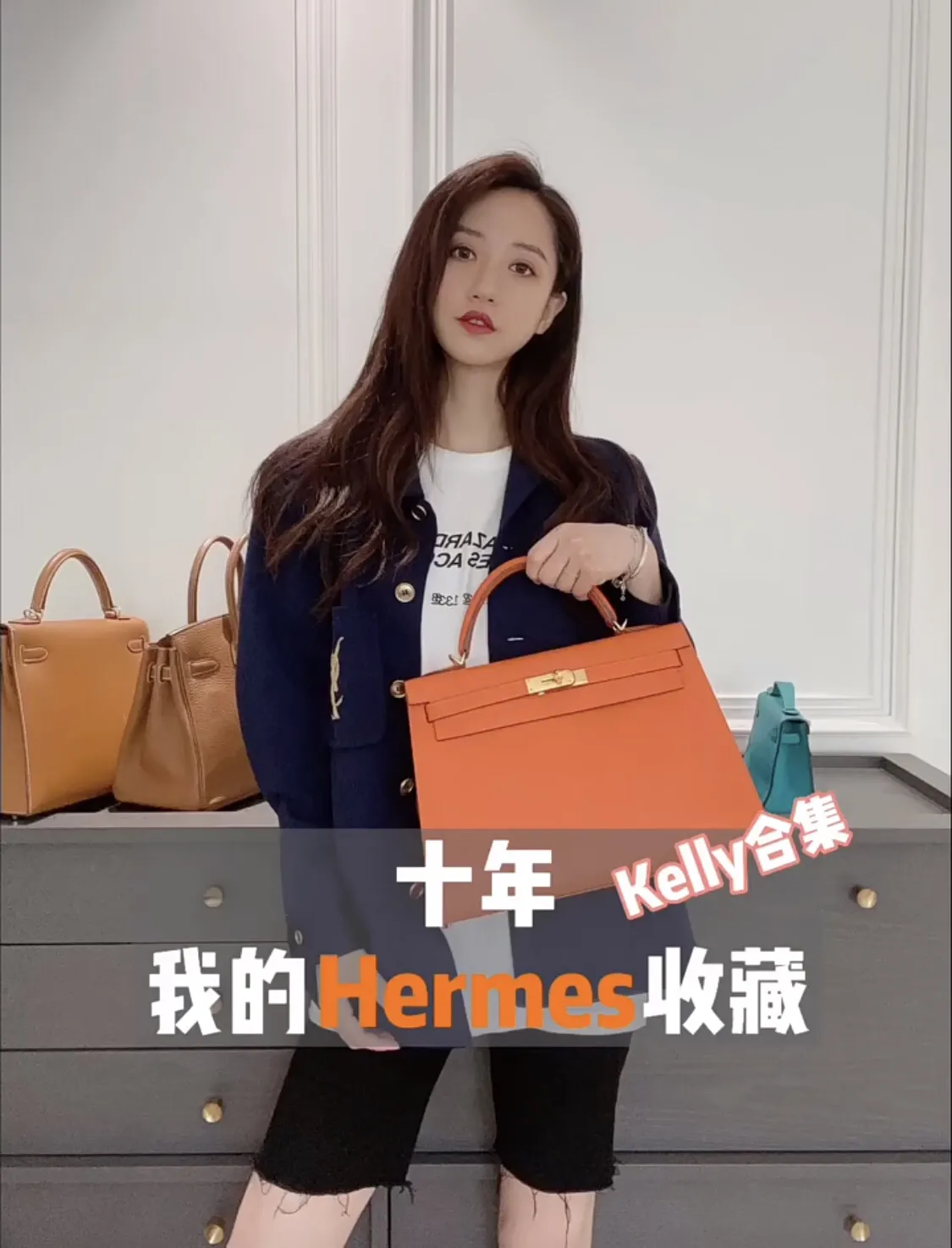 Hermès Kelly Orange Togo Leather Top-Handle Bag D59016192 — view 4