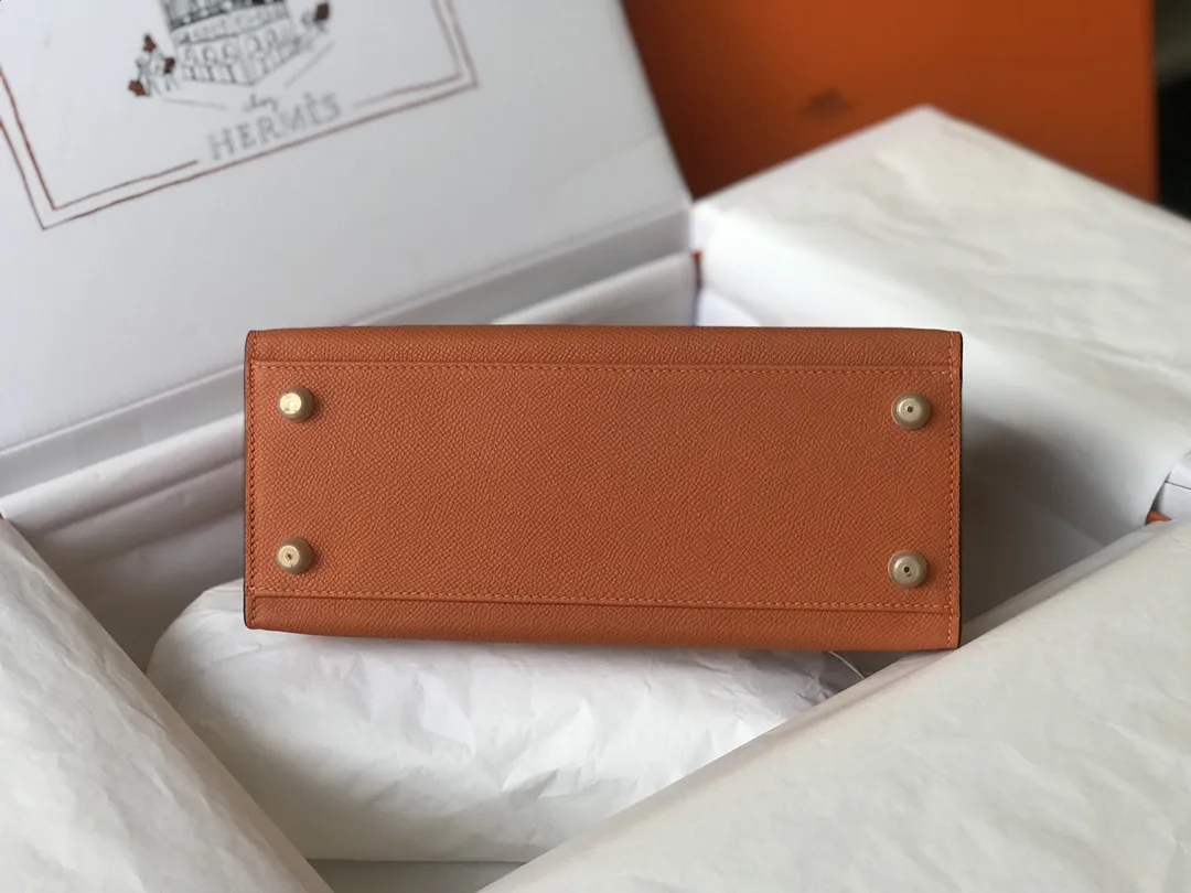 Hermès Kelly Epsom Sunset Orange 25cm D59016193 — view 5