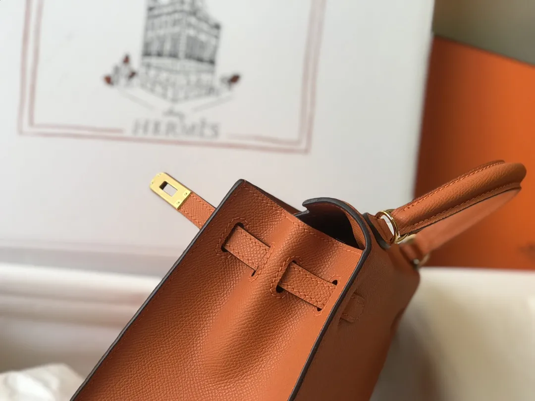 Hermès Kelly Epsom Sunset Orange 25cm D59016193 — view 8