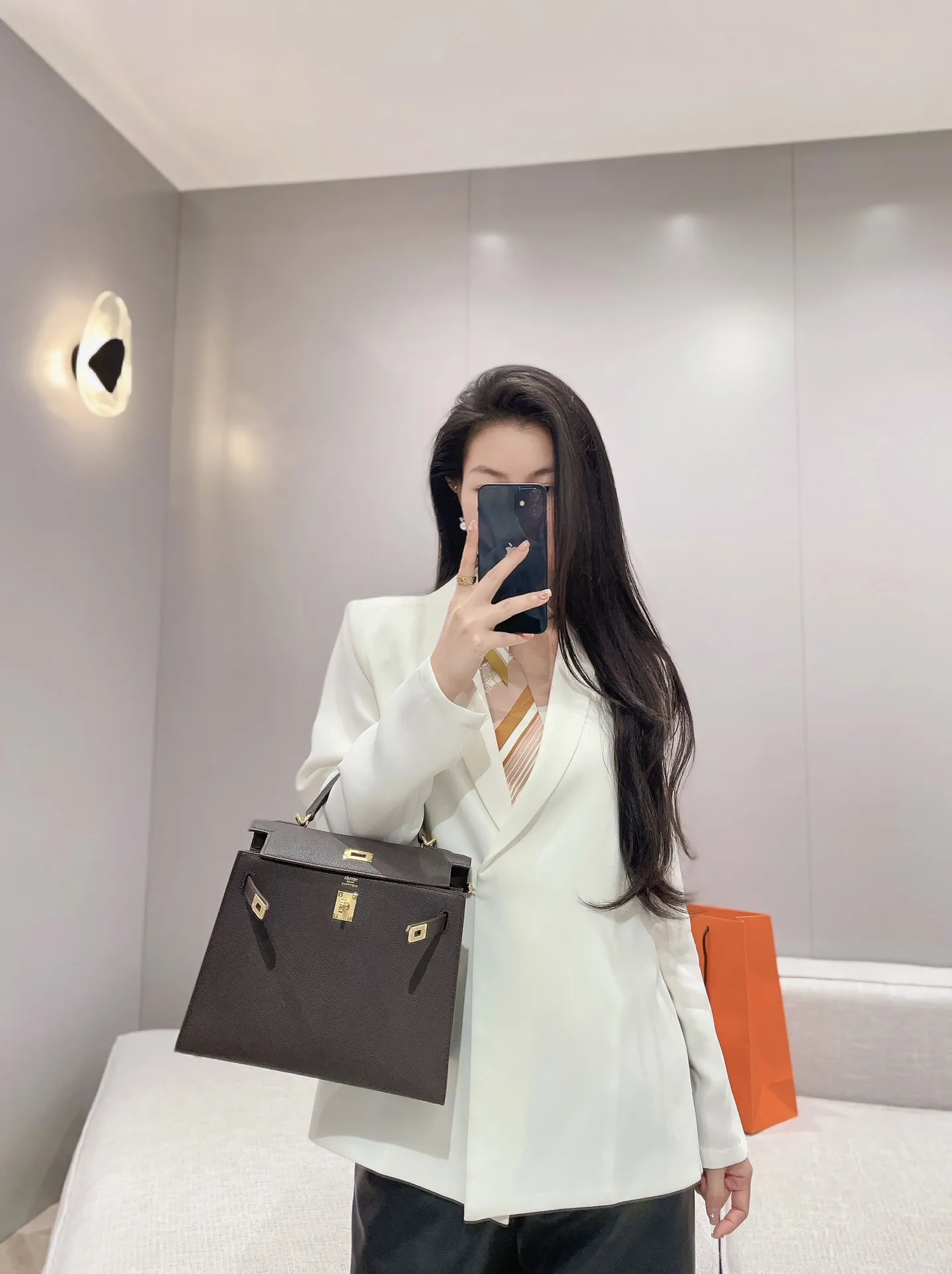 Hermès Kelly Palmellato Leather Bag D59016200