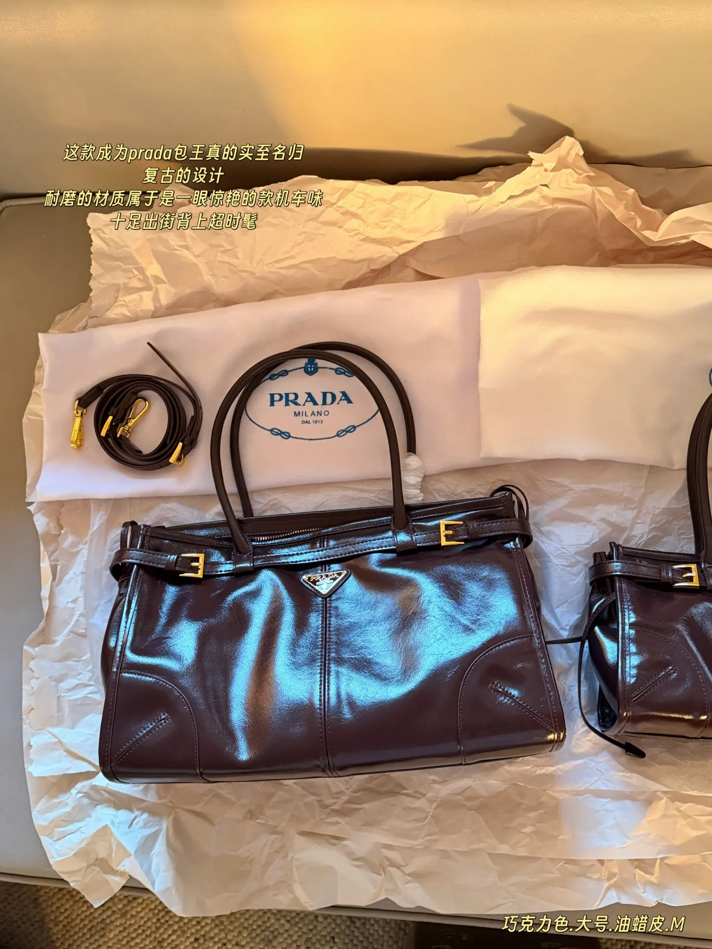 Prada Bonnie Soft Oiled Leather Shoulder Bag D43016204