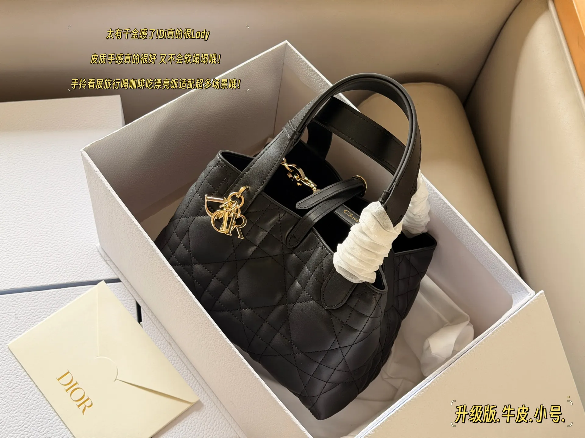 Dior Toujours Small Quilted Leather Tote Bag D41016211