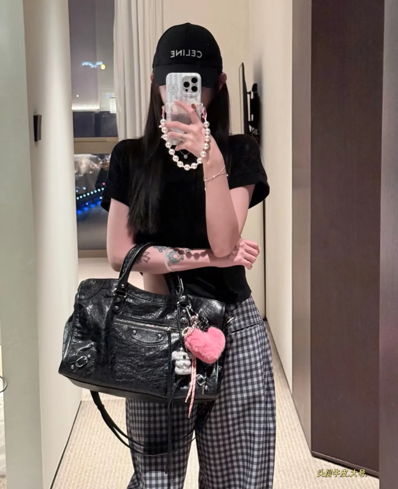 Balenciaga Motorcycle City Bag in Black Leather D46016214 — view 3