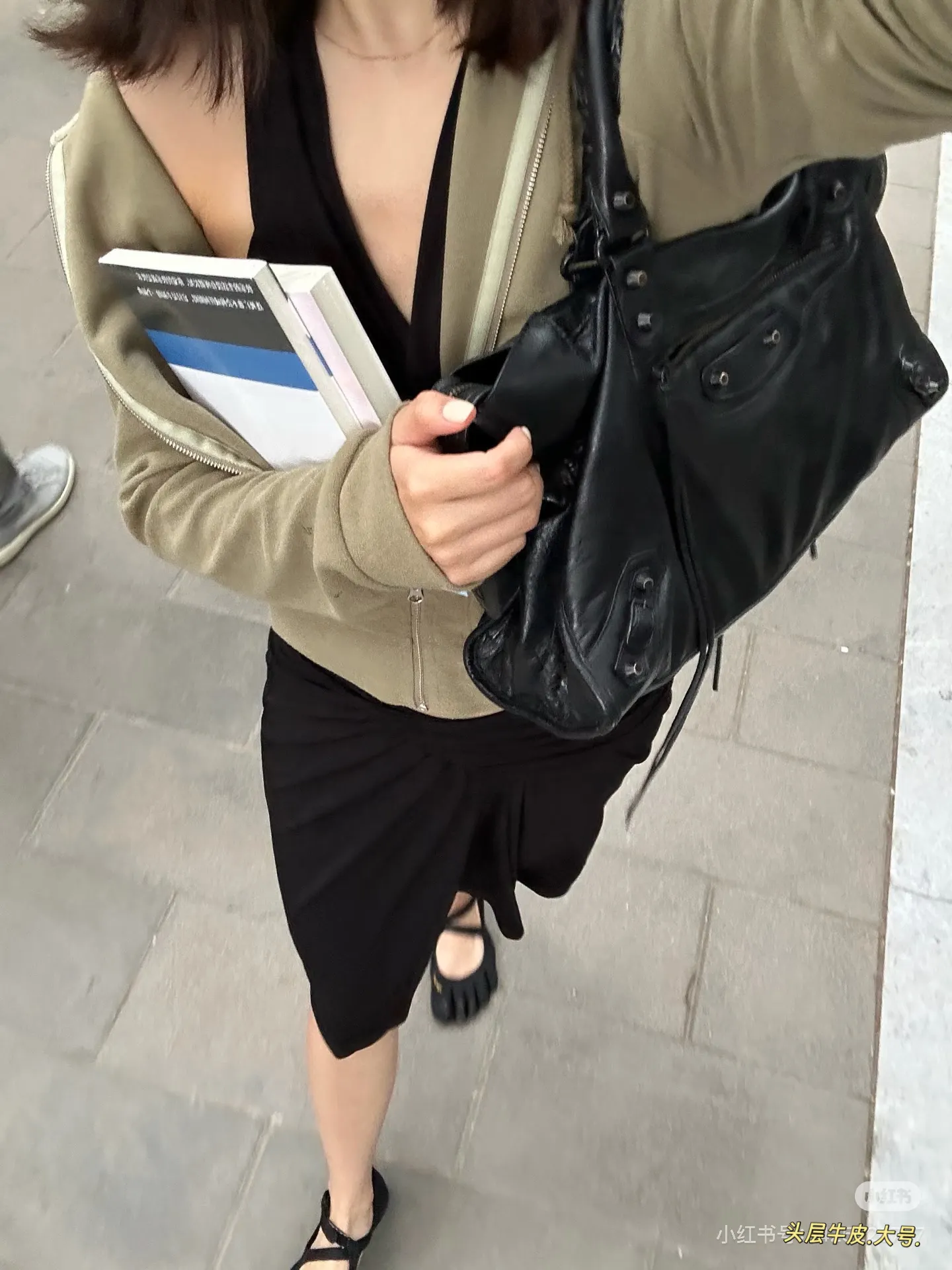 Balenciaga Motorcycle City Bag in Black Leather D46016214 — view 7