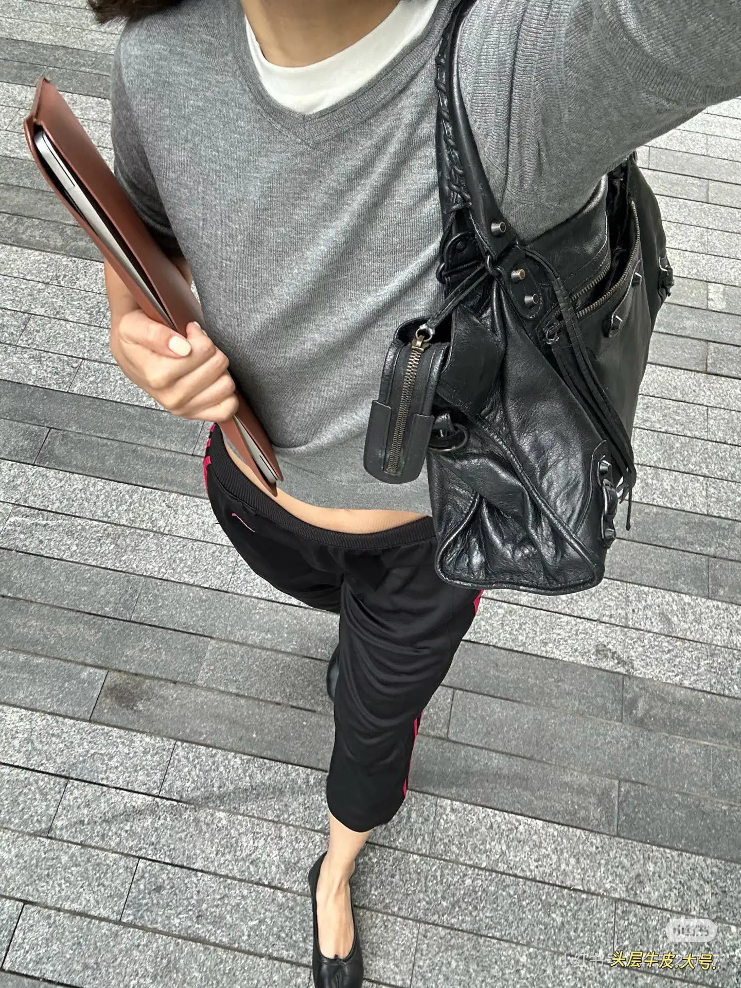 Balenciaga Motorcycle City Bag in Black Leather D46016214 — view 8