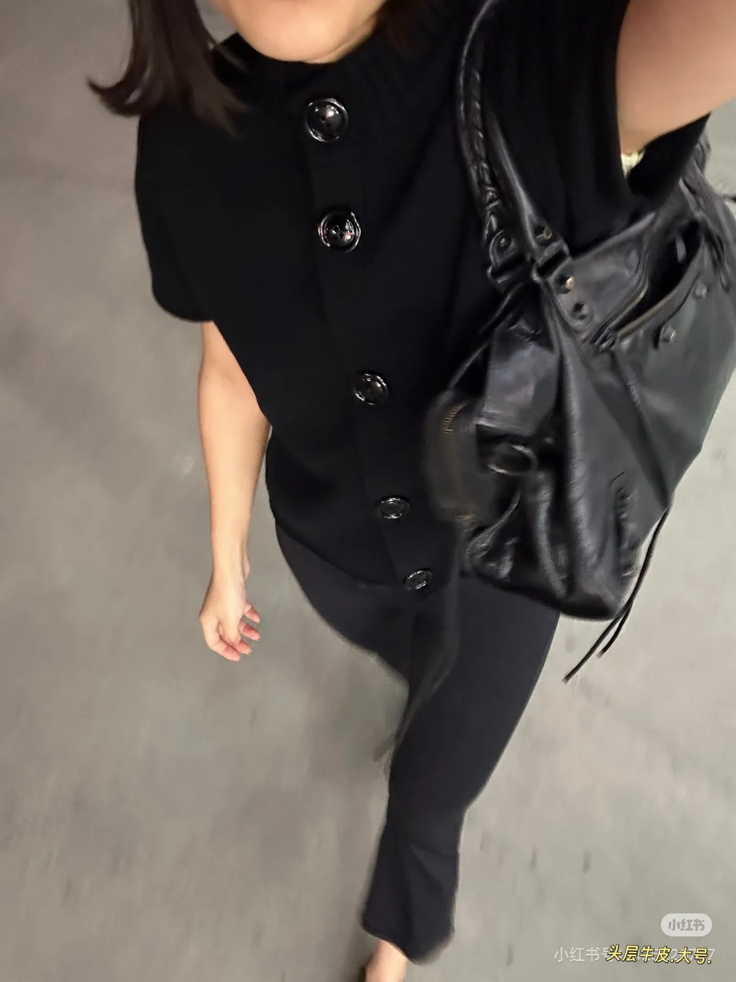 Balenciaga Motorcycle City Bag in Black Leather D46016214 — view 9