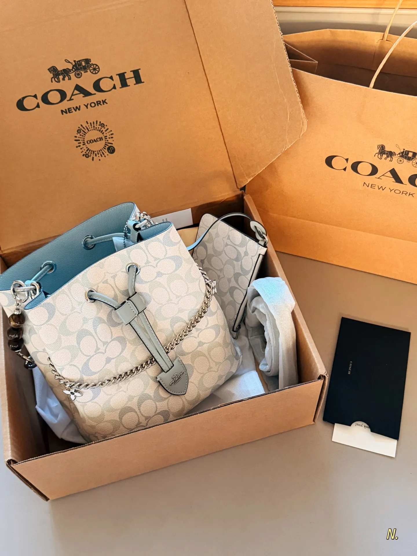 Coach Monogram Drawstring Bucket Bag D34016521 — view 4