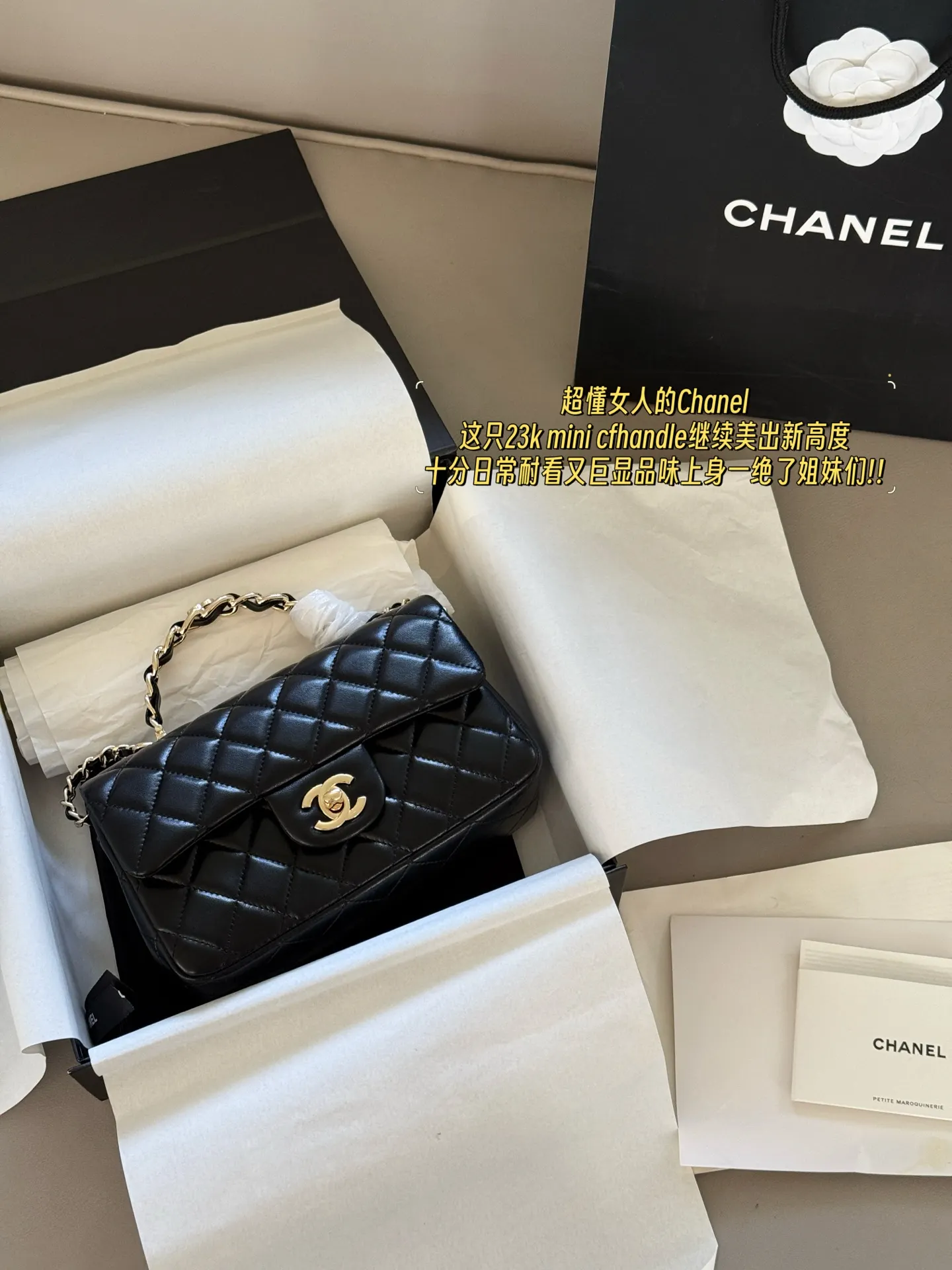 Chanel CF Quilted Lambskin Top-Handle Bag D28516217